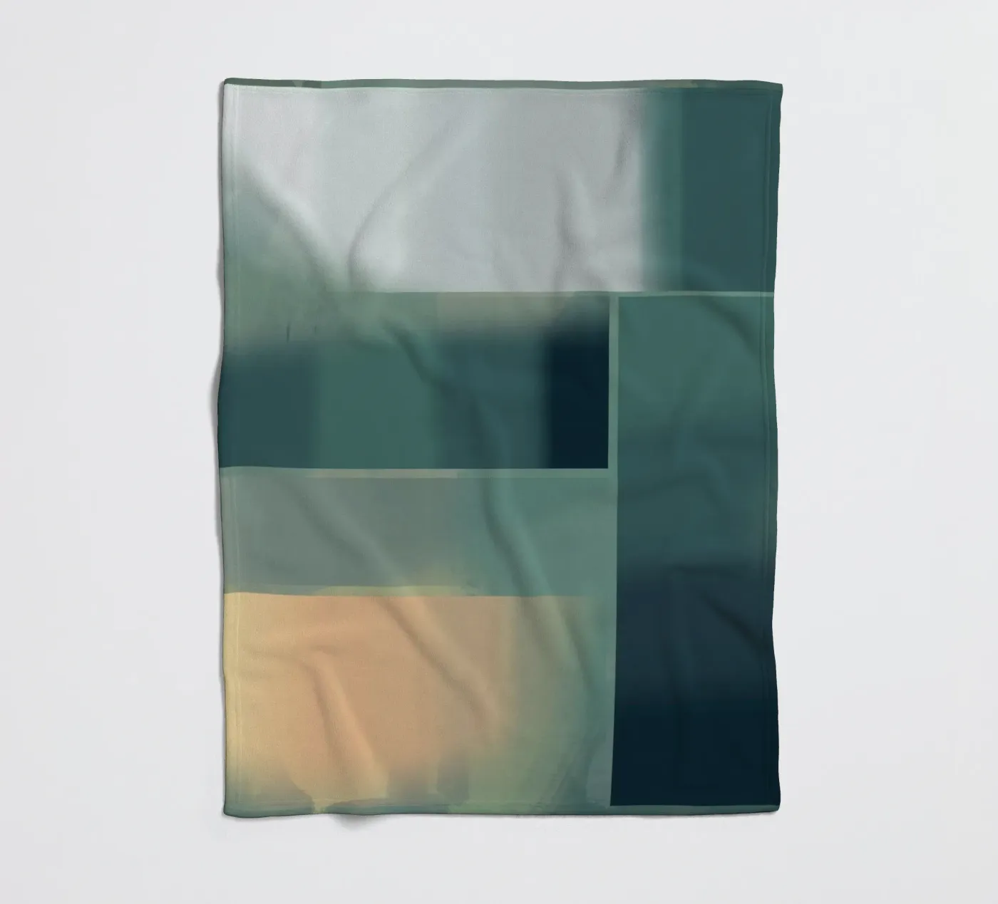 Subtle green gradient Fleecedecke von Little Dean