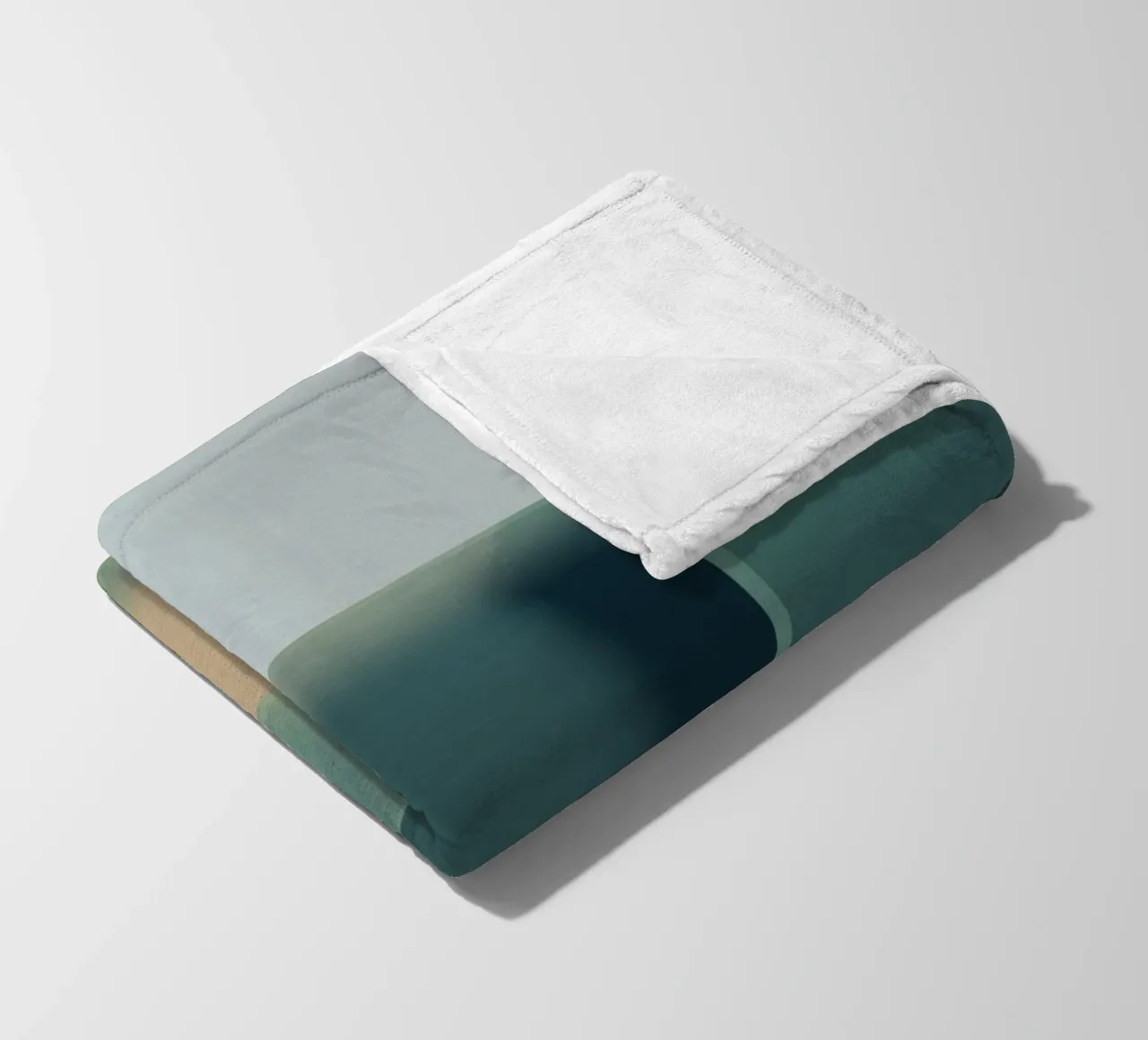 Subtle green gradient fleece blanket by Little Dean