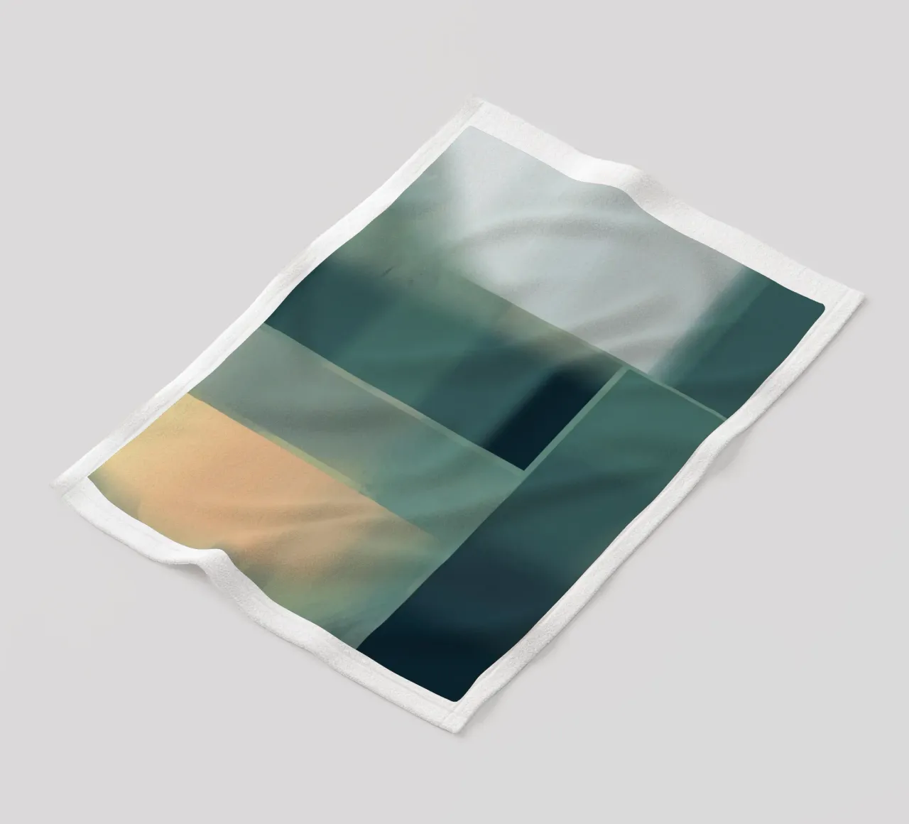 Subtle green gradient fleece blanket by Little Dean