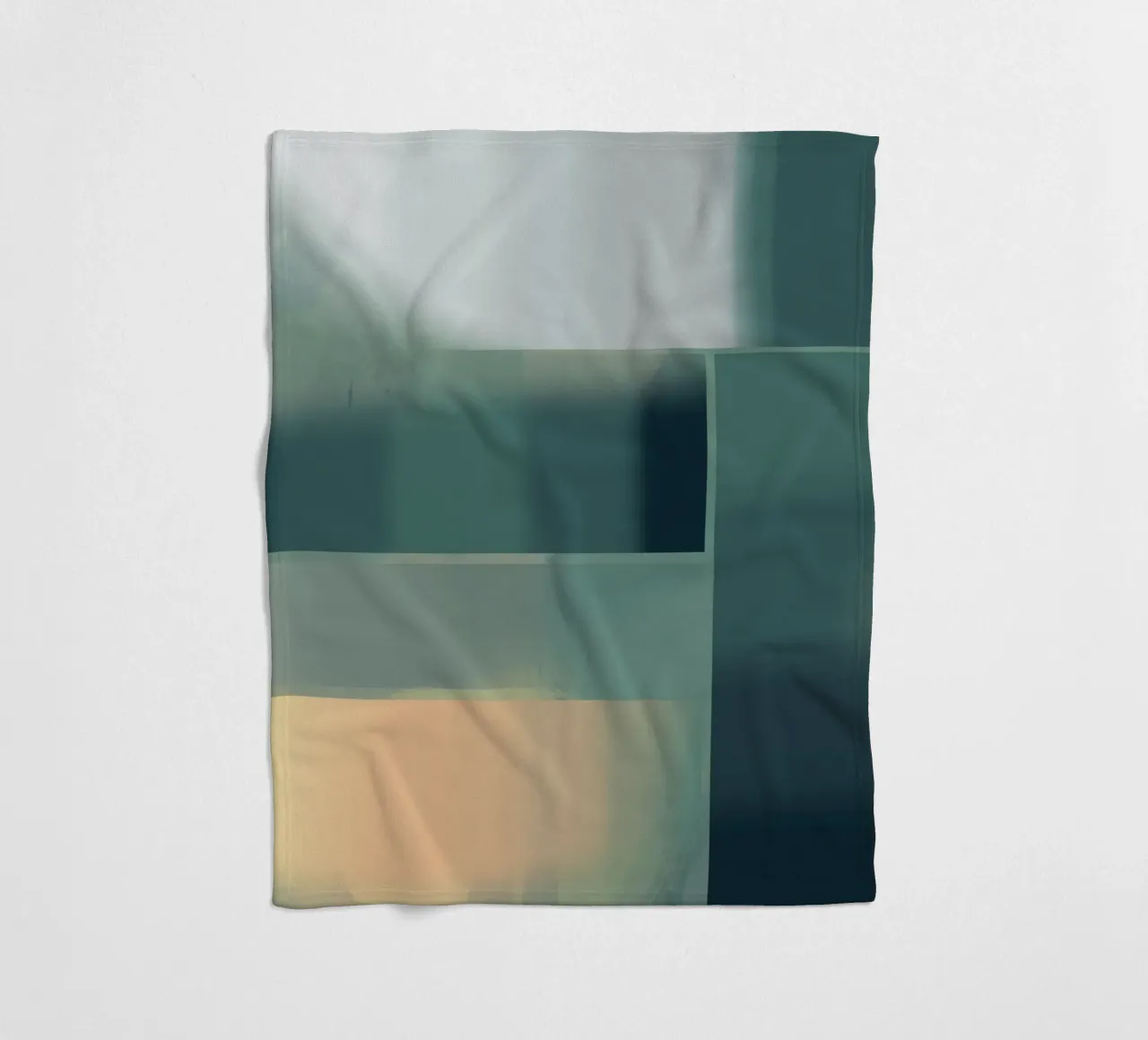 Subtle green gradient fleece blanket by Little Dean