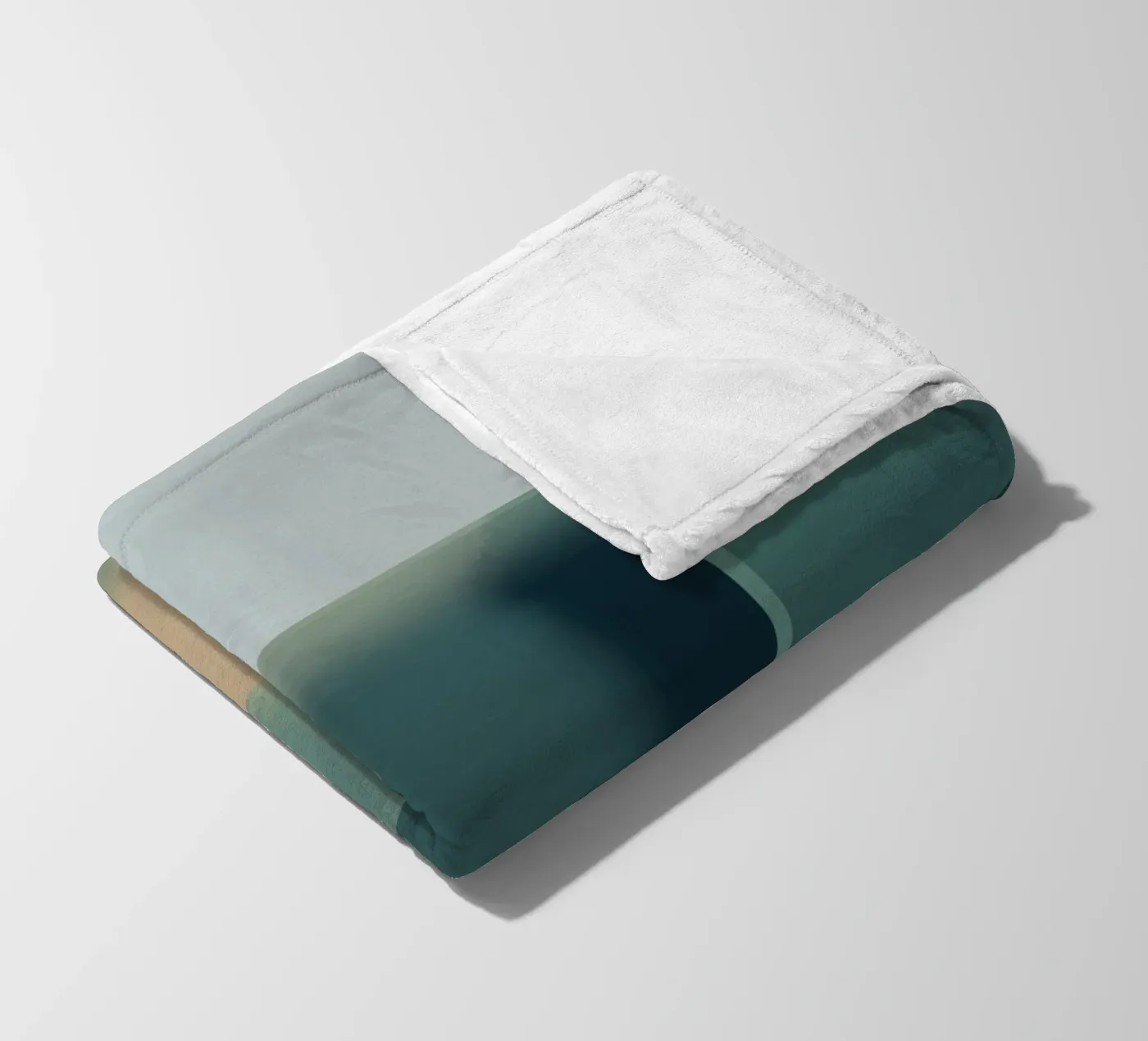 Subtle green gradient Fleecedecke von Little Dean