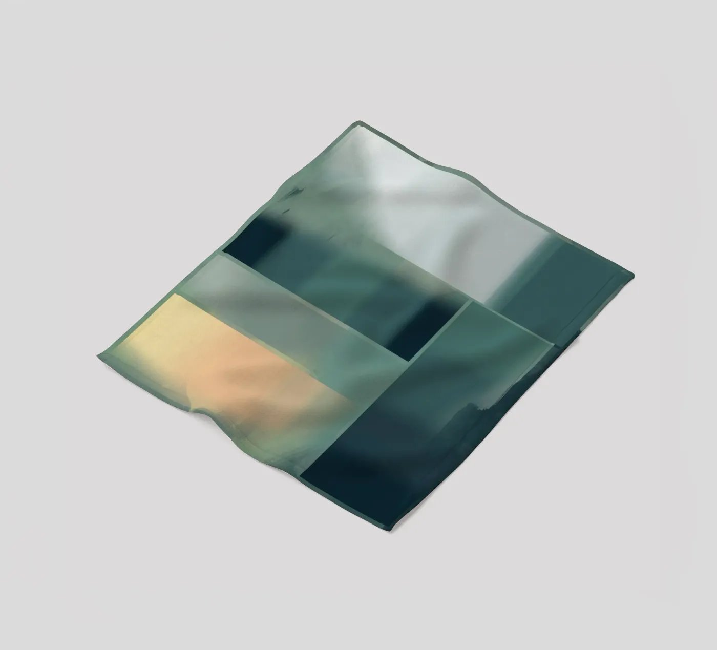 Subtle green gradient Fleecedecke von Little Dean