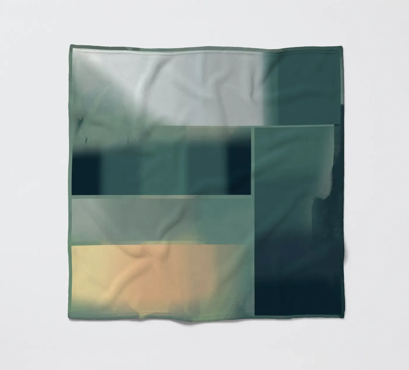 Subtle green gradient Fleecedecke von Little Dean