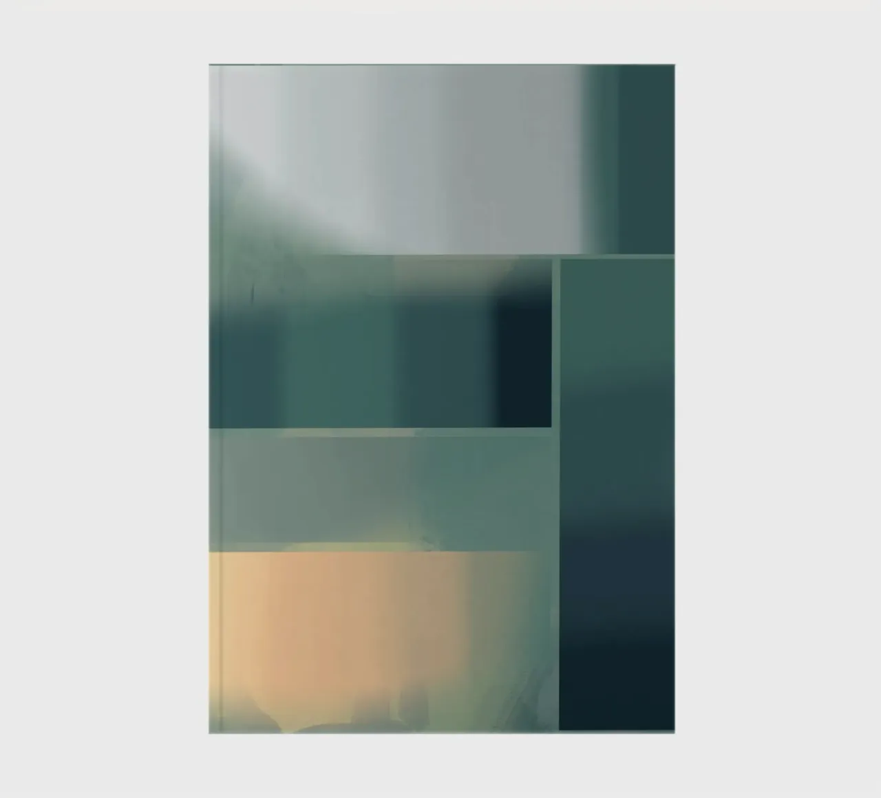 Subtle green gradient notebook by Little Dean