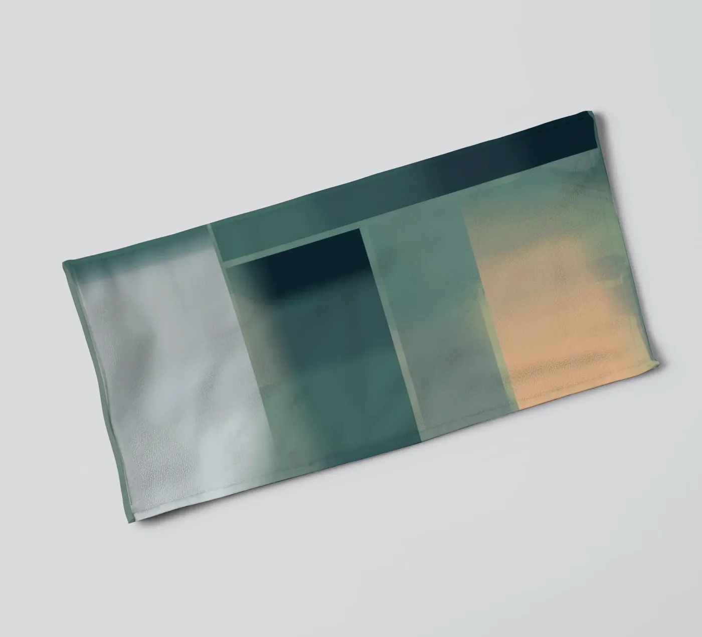 Subtle green gradient badhanddoek van Little Dean