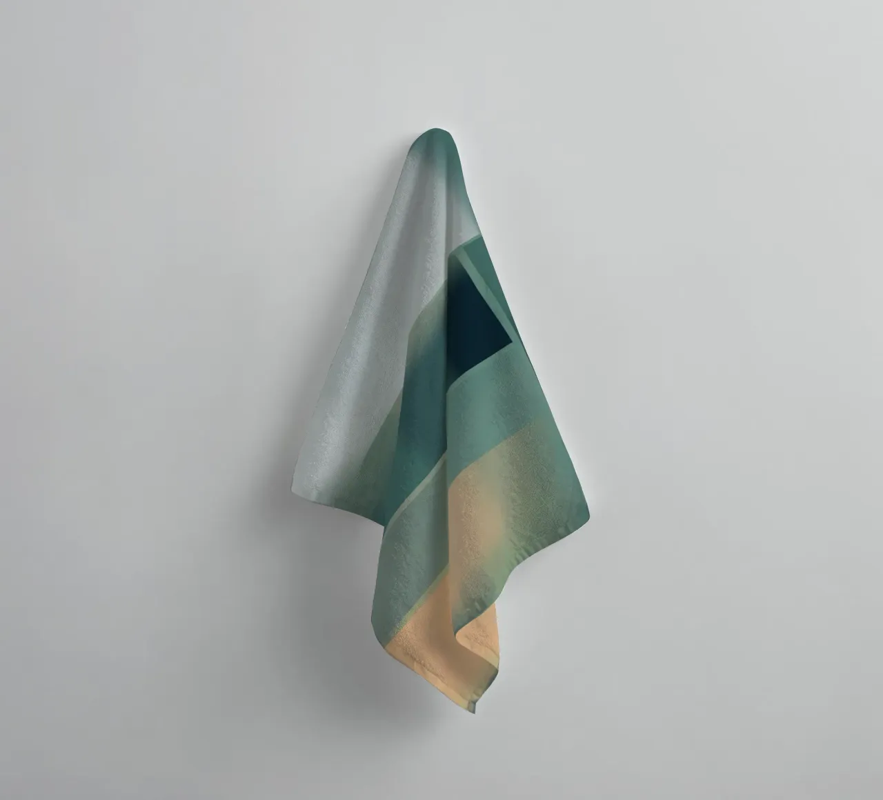 Subtle green gradient towel by Little Dean