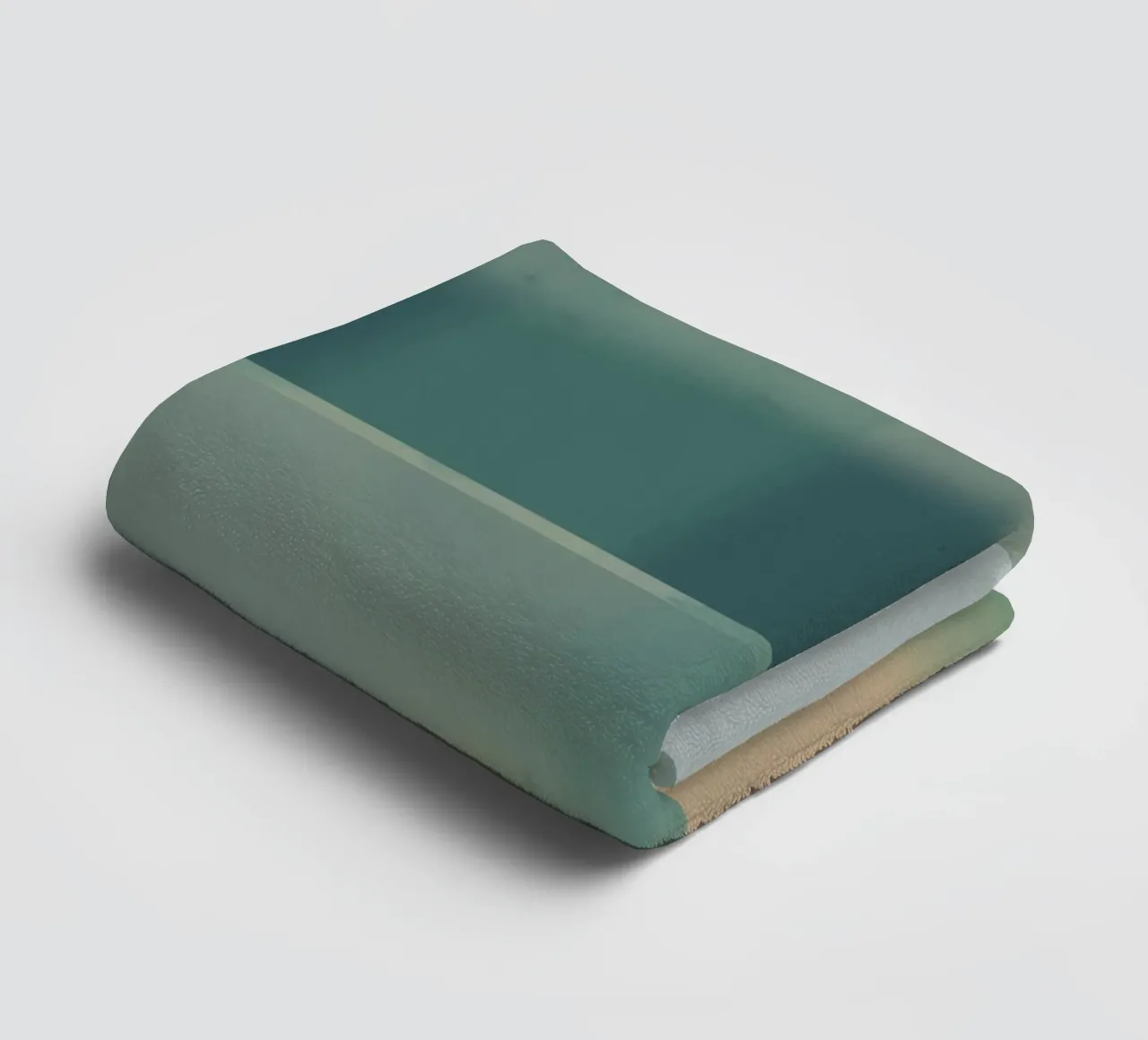 Subtle green gradient towel by Little Dean