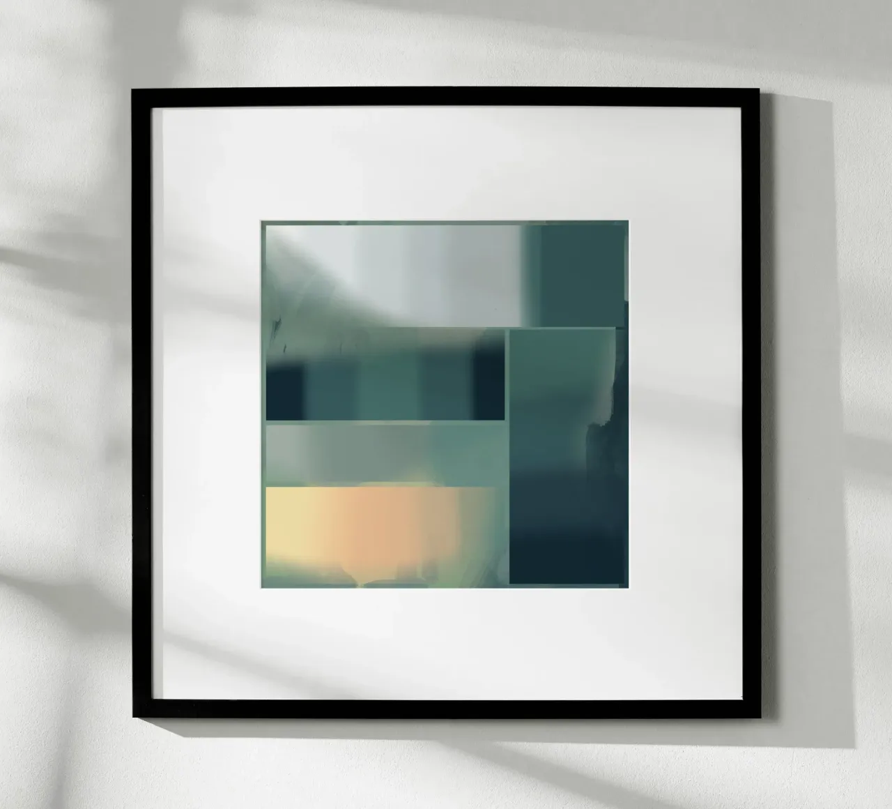 Subtle green gradient poster by Little Dean