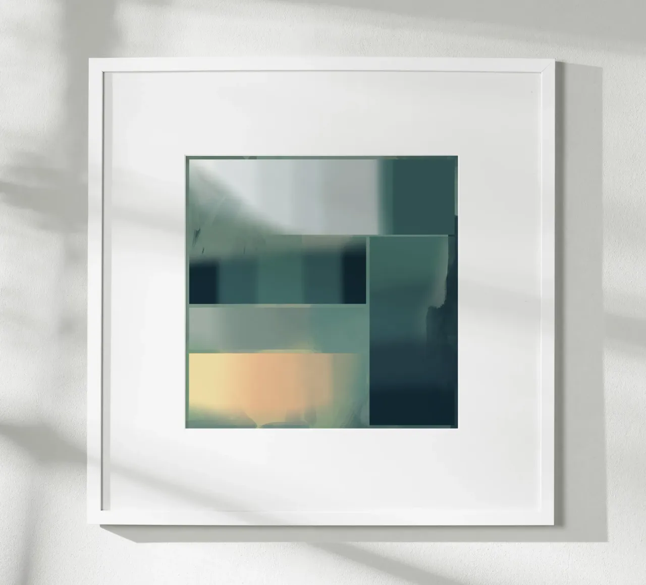 Subtle green gradient poster by Little Dean