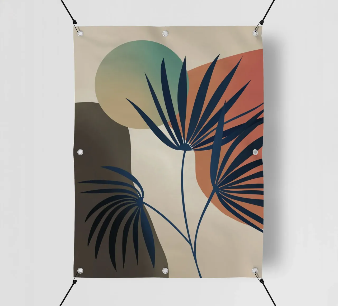 Foglia di palma tropicale 04 telo in pvc da Little Dean