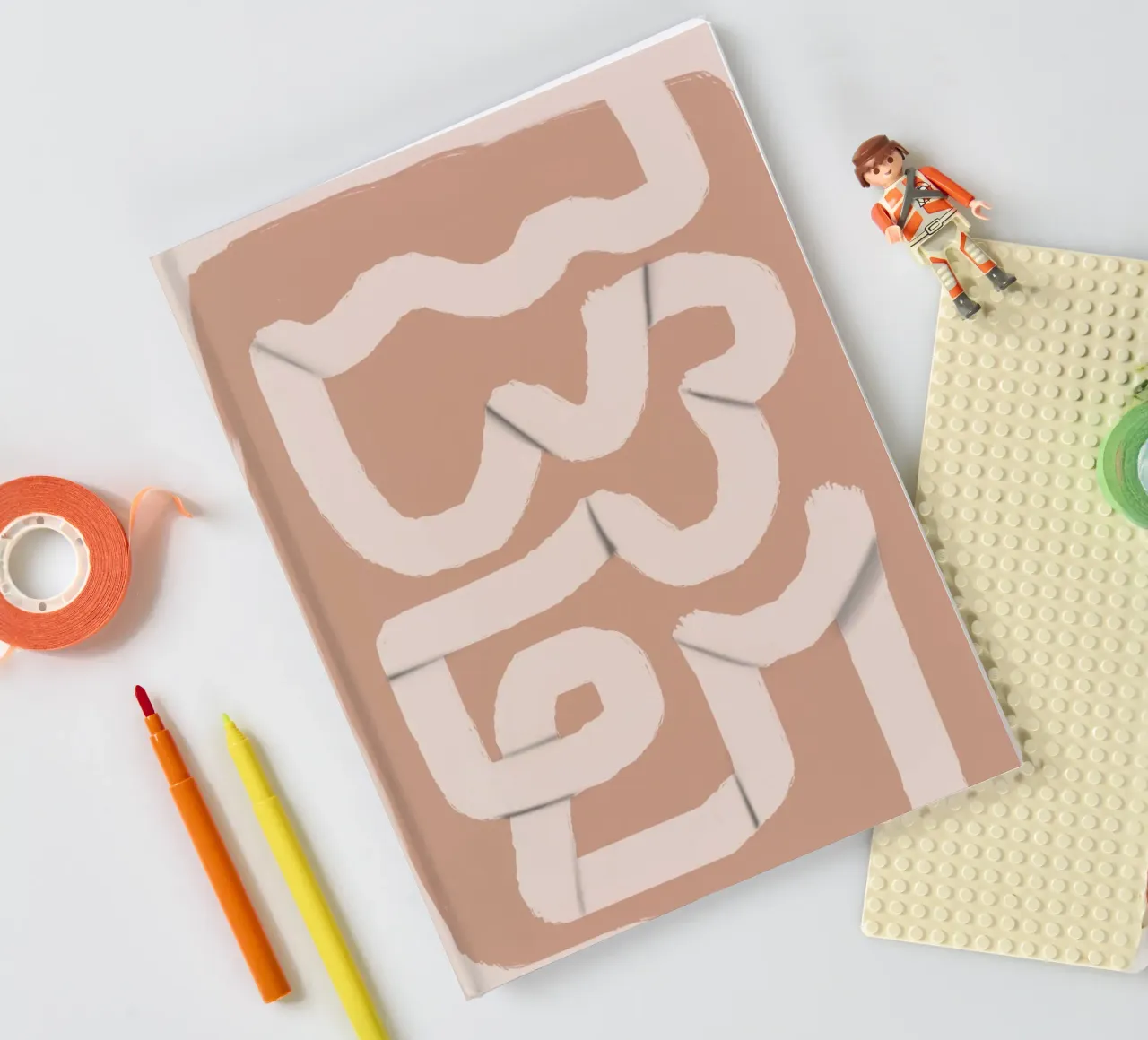 Paper strip abstract 04 notebook by Little Dean