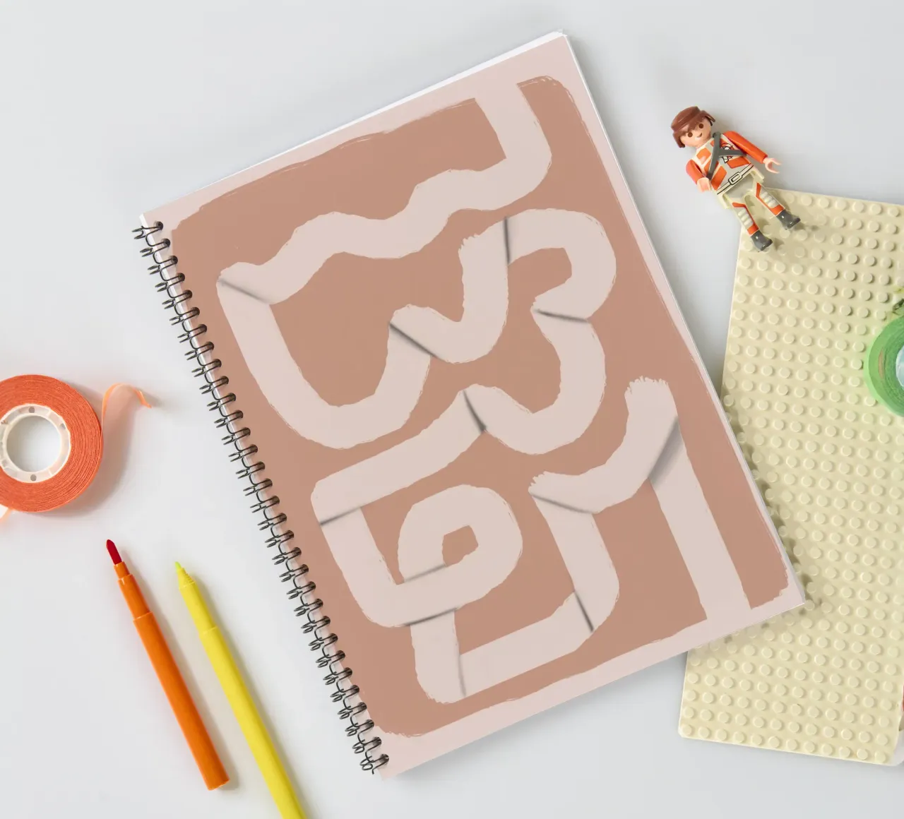 Paper strip abstract 04 spiral notebook by Little Dean
