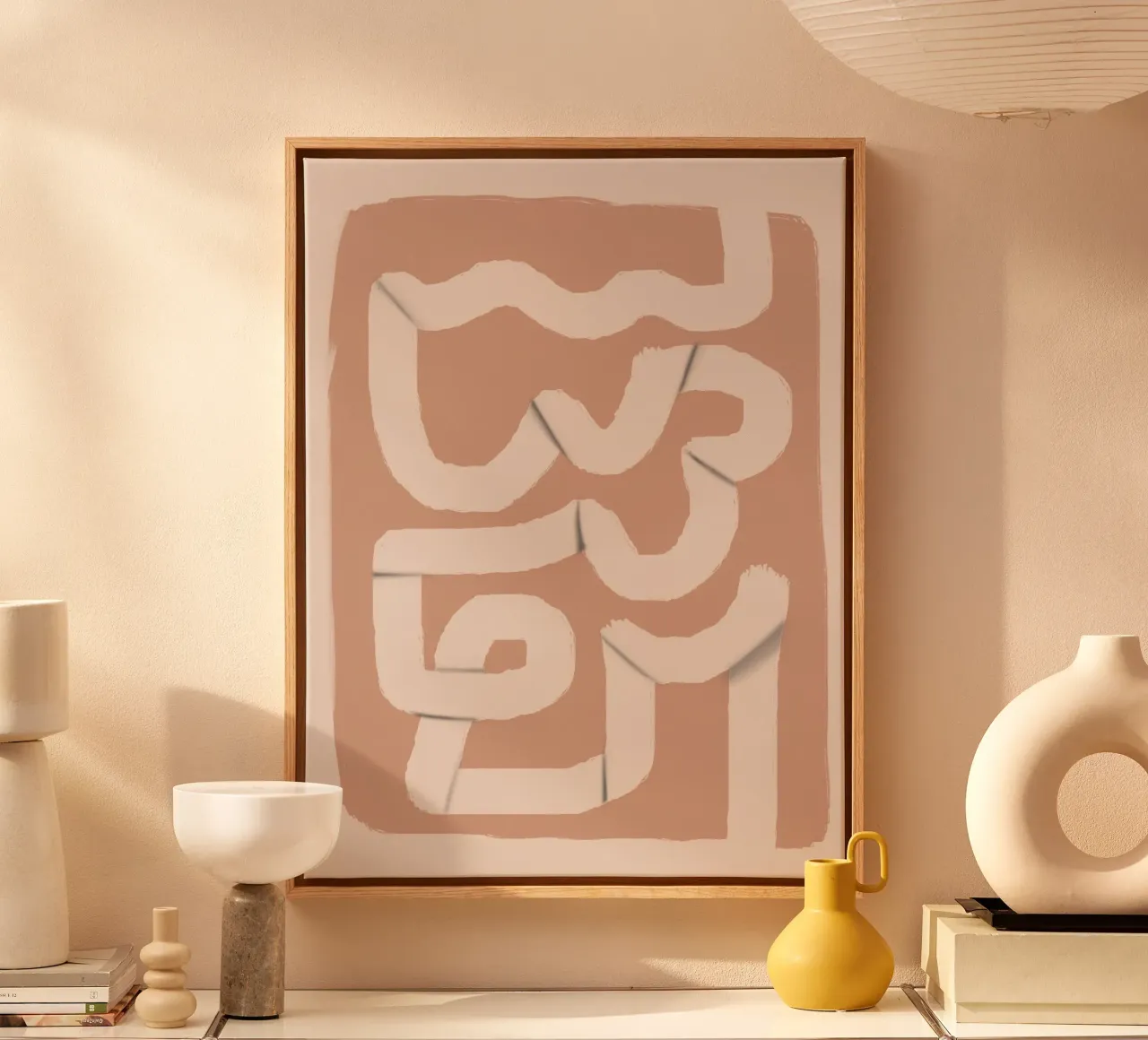 Paper strip abstract 04 canvas by Little Dean