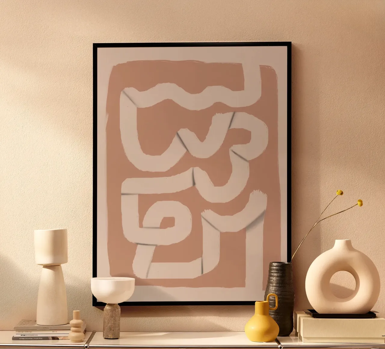 Striscia di carta astratta 04 poster da Little Dean