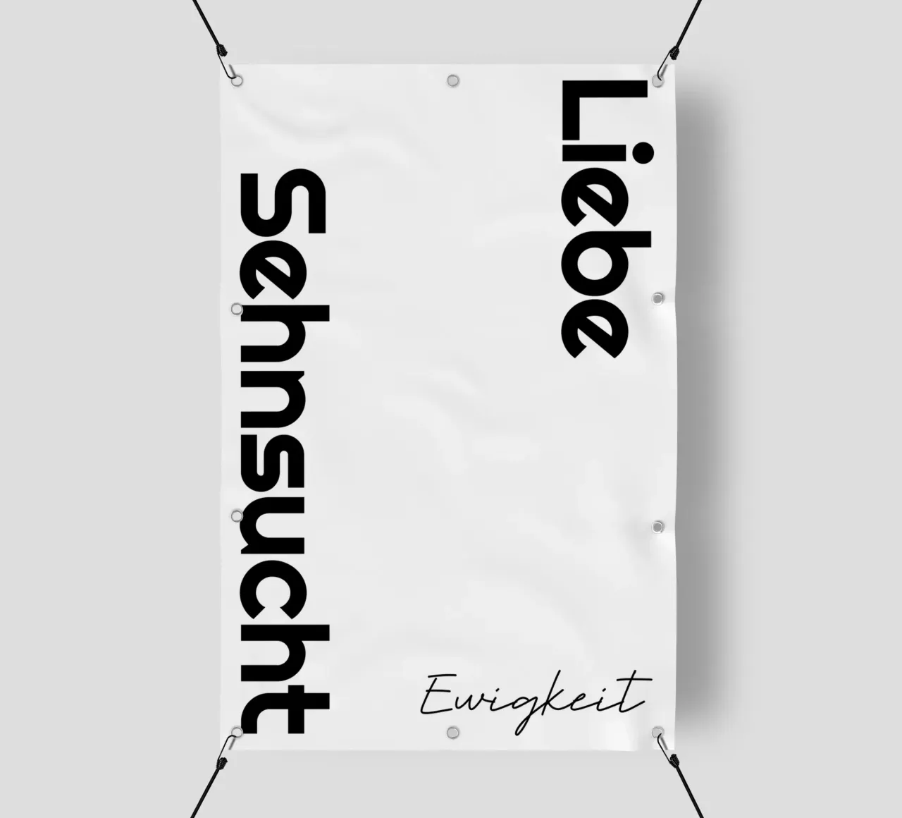 Amore che desidera l'eternità telo in pvc da YV TYPOGRAPHY