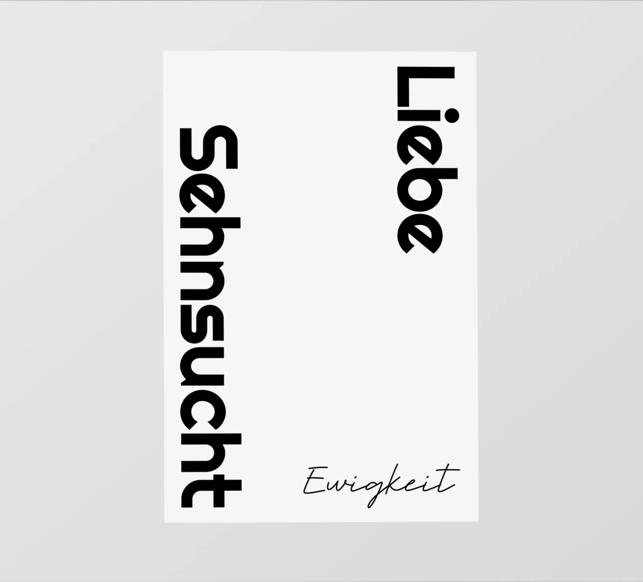 Amore che desidera l'eternità telo in pvc da YV TYPOGRAPHY
