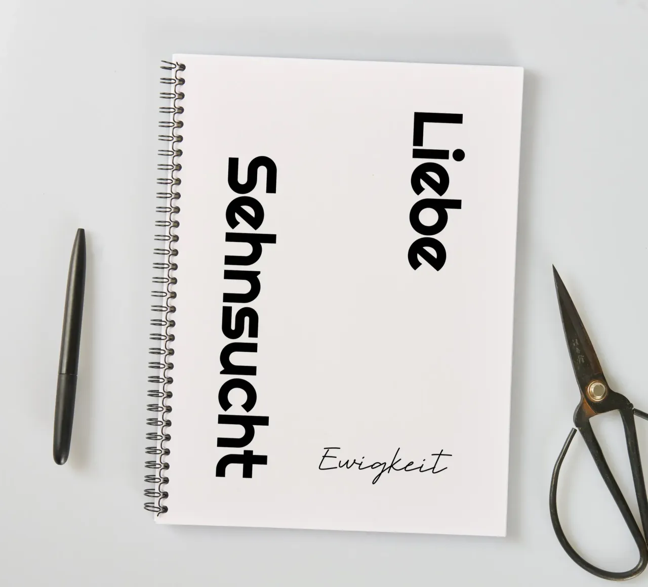 Love longing eternity spiral notebook by YV TYPOGRAPHY