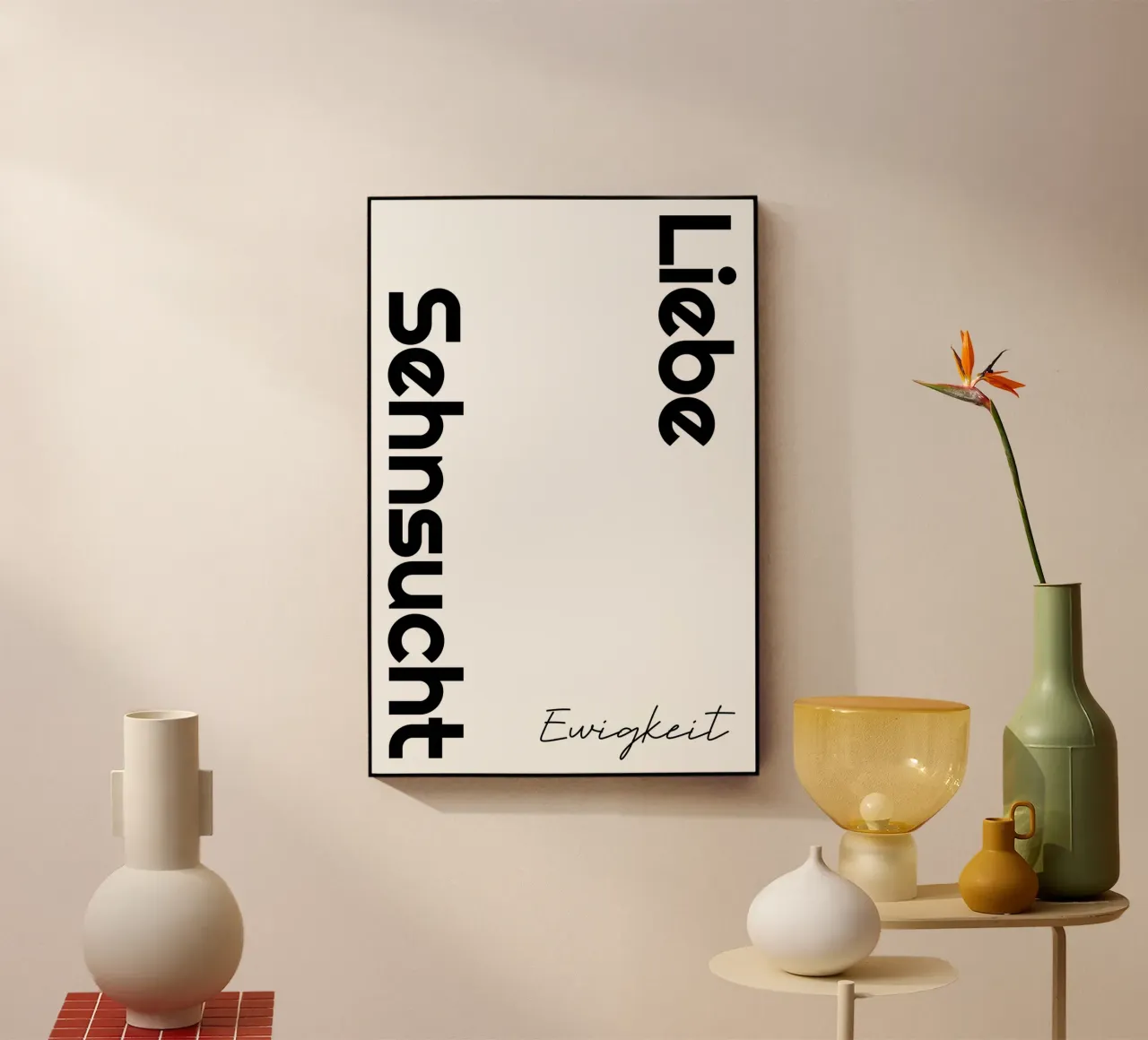 Amore che desidera l'eternità plexiglass da YV TYPOGRAPHY
