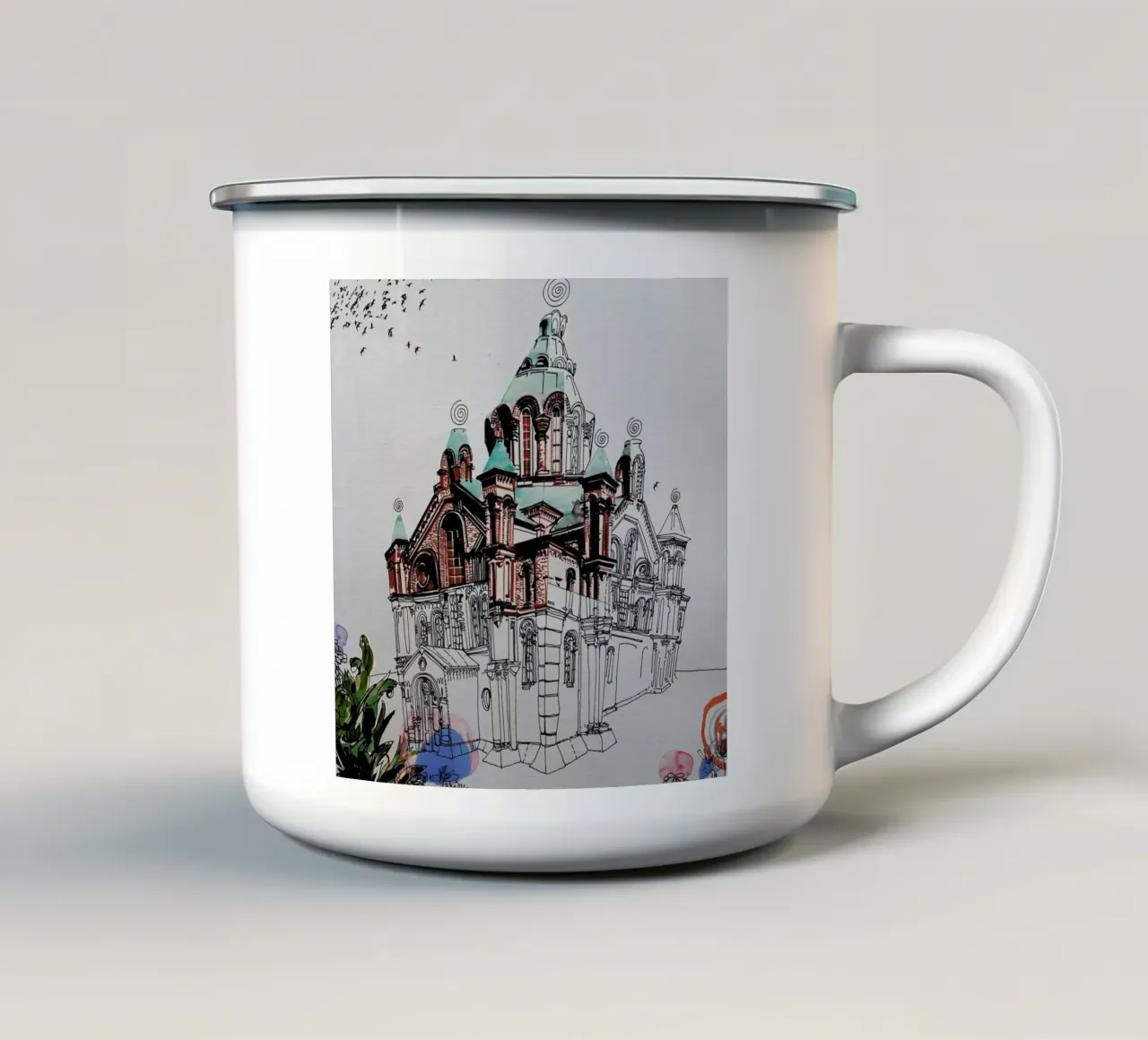 Helsinki tazza in smalto da Alex Egea