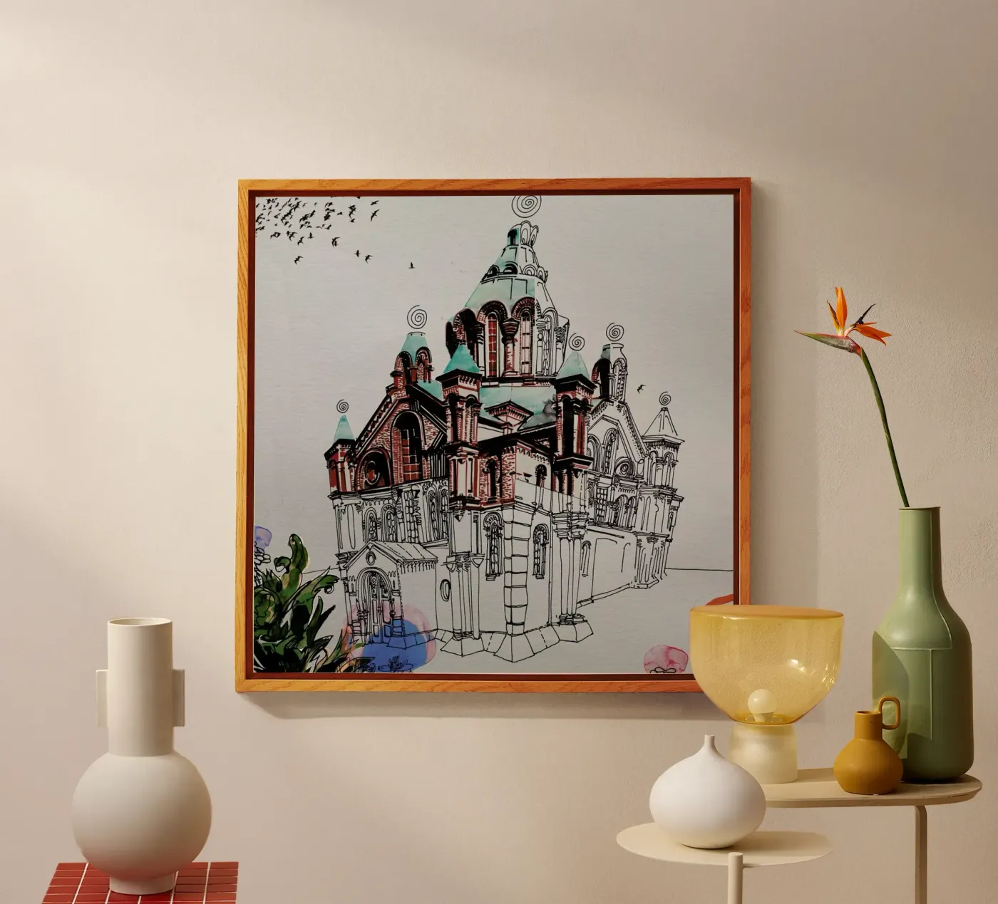 Helsinki acryl van Alex Egea