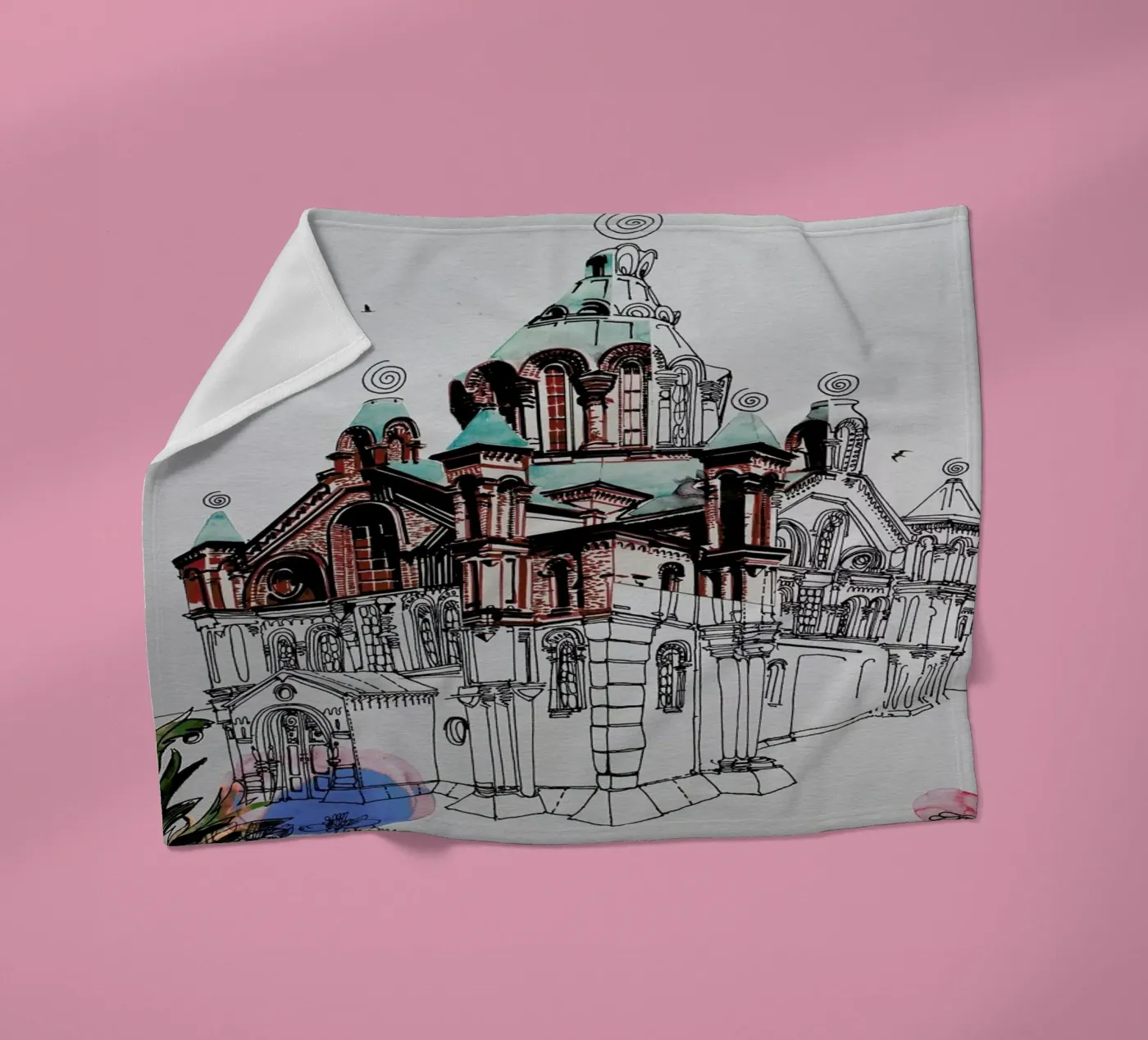 Helsinki Fleecedecke von Alex Egea