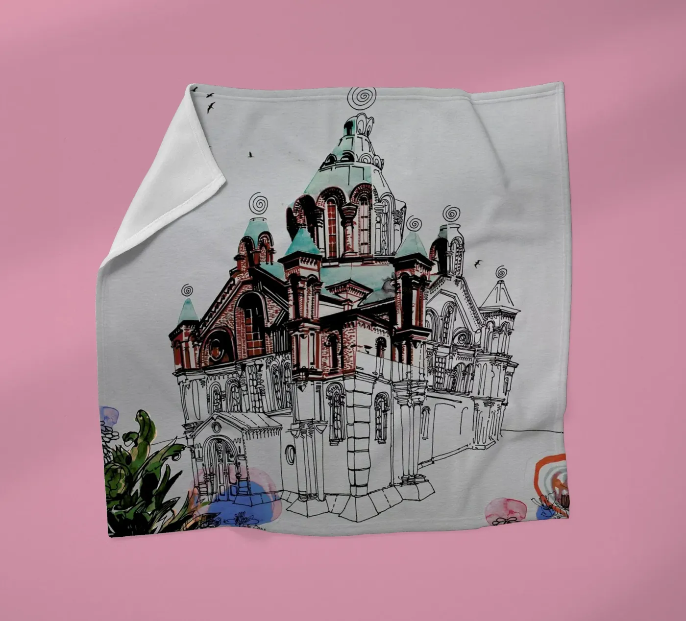 Helsinki Fleecedecke von Alex Egea