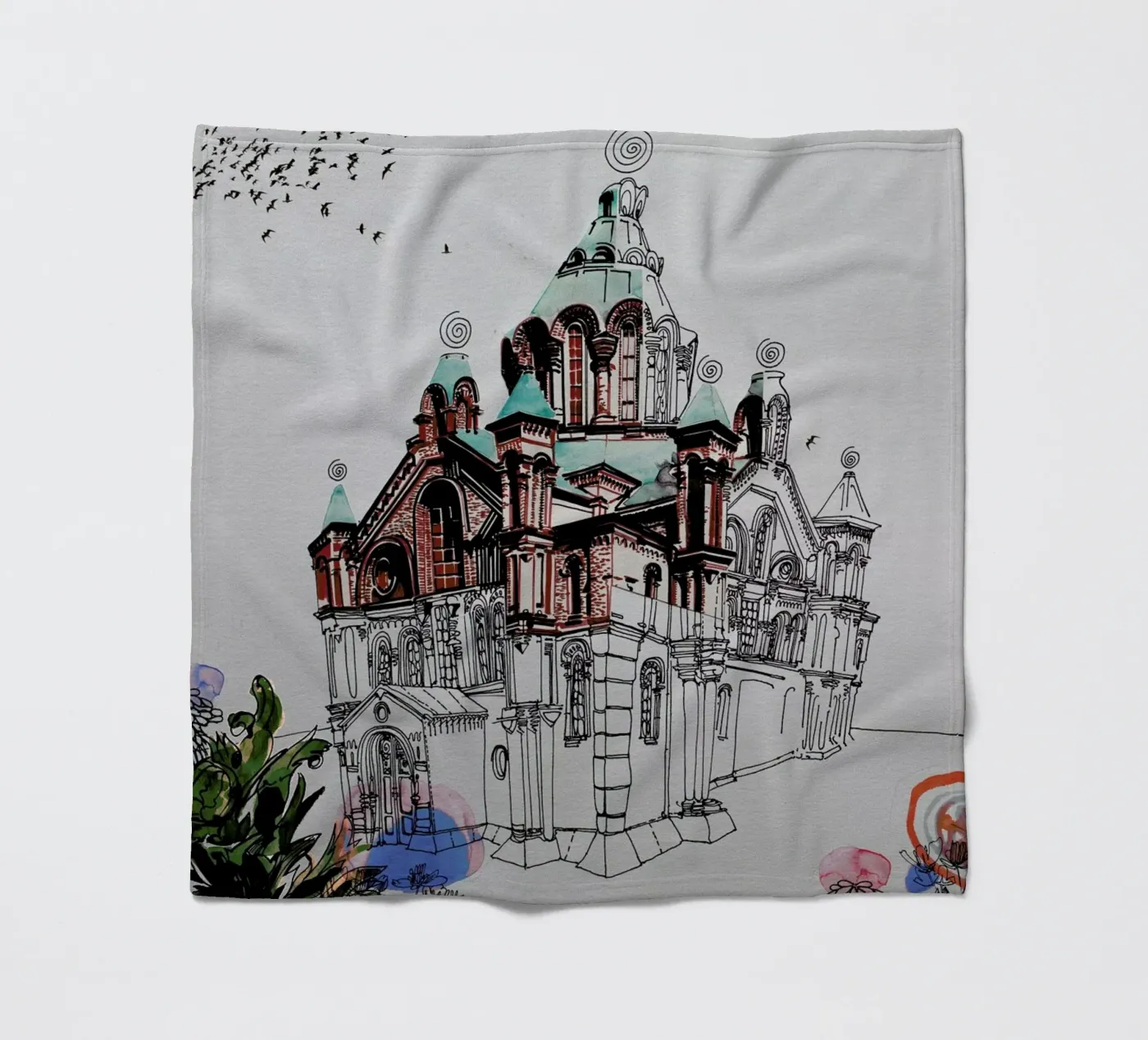 Helsinki Fleecedecke von Alex Egea