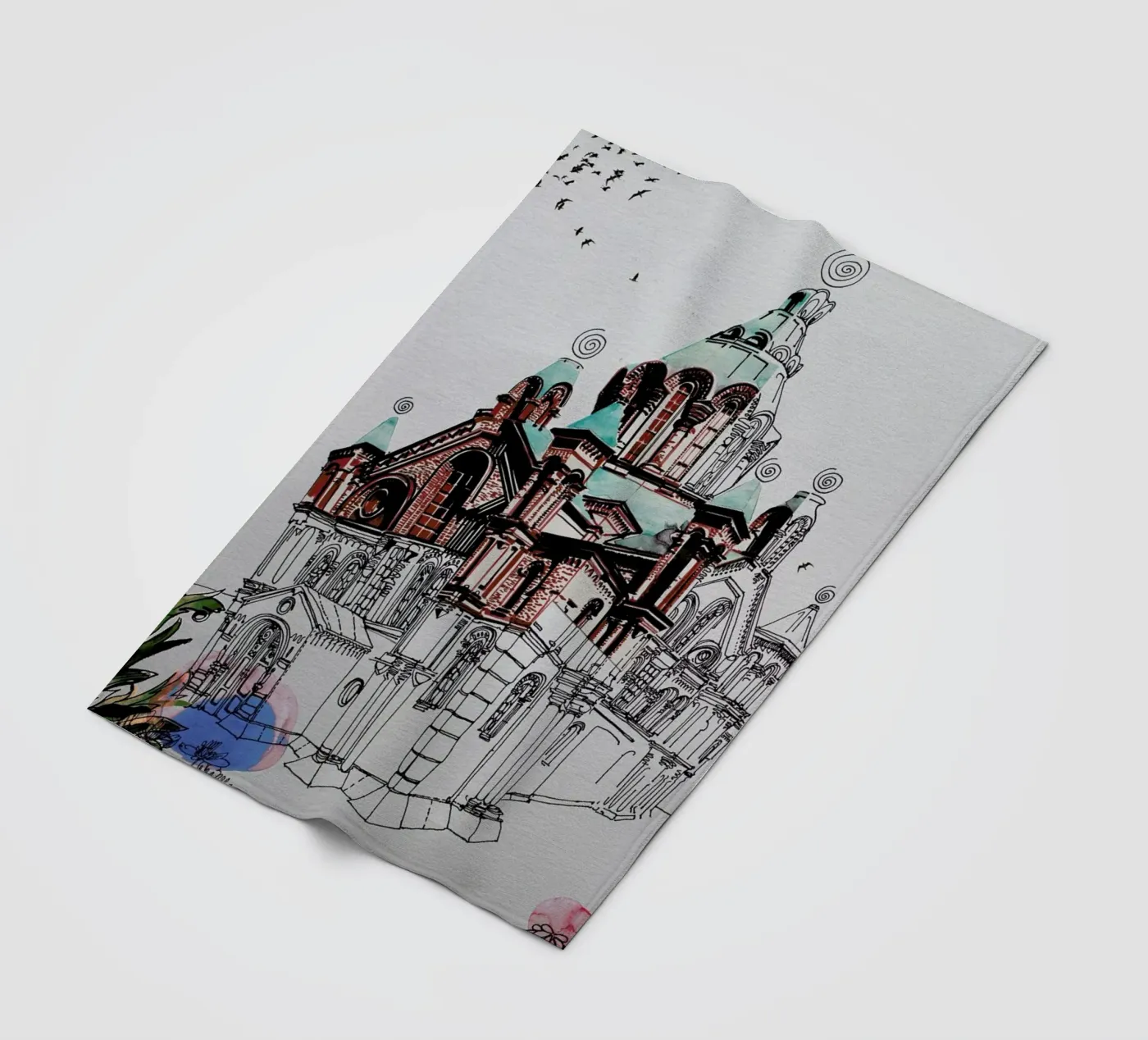 Helsinki Fleecedecke von Alex Egea