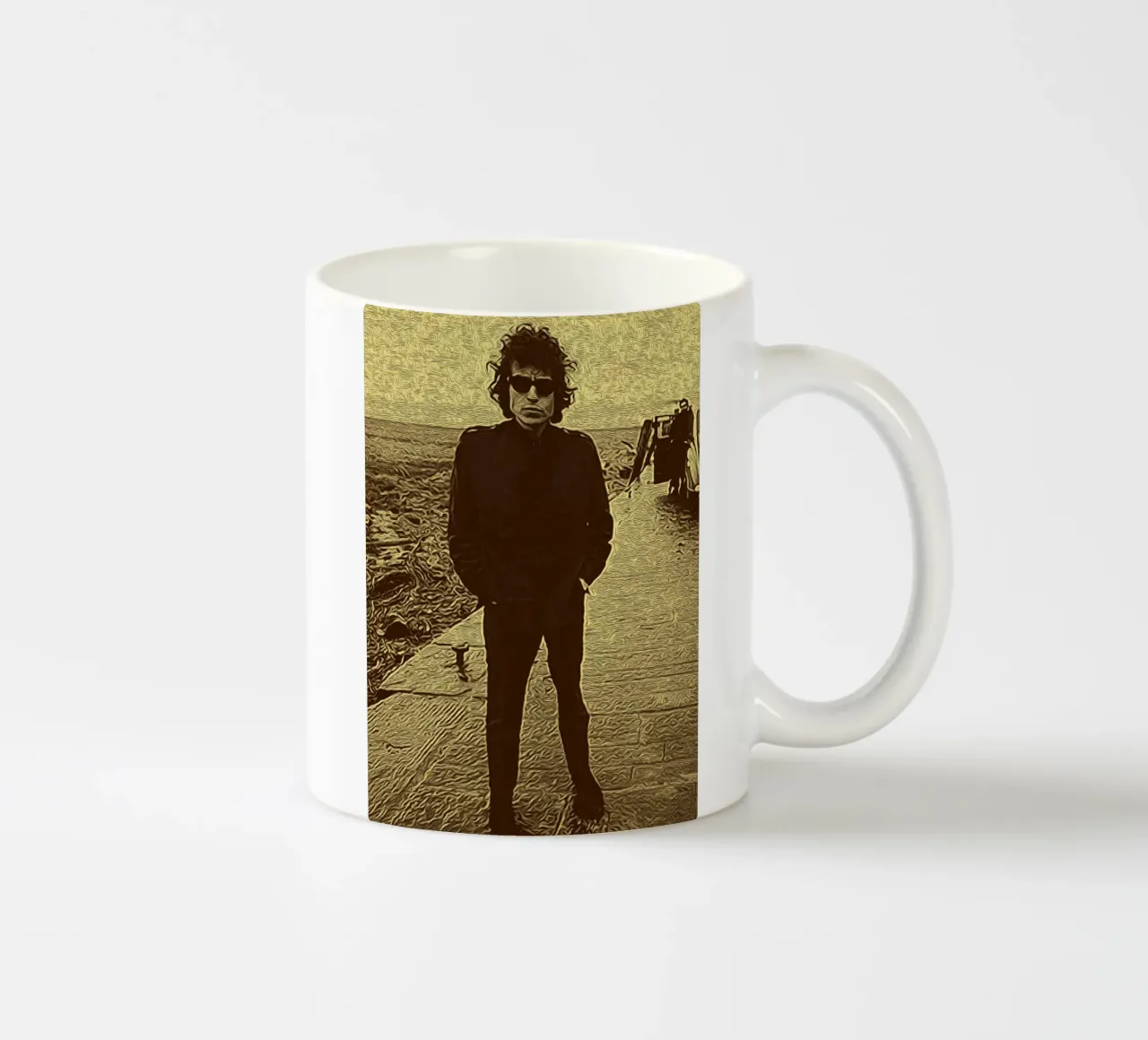 Camminare sul lato popolare tazza in ceramica da singpentinksale