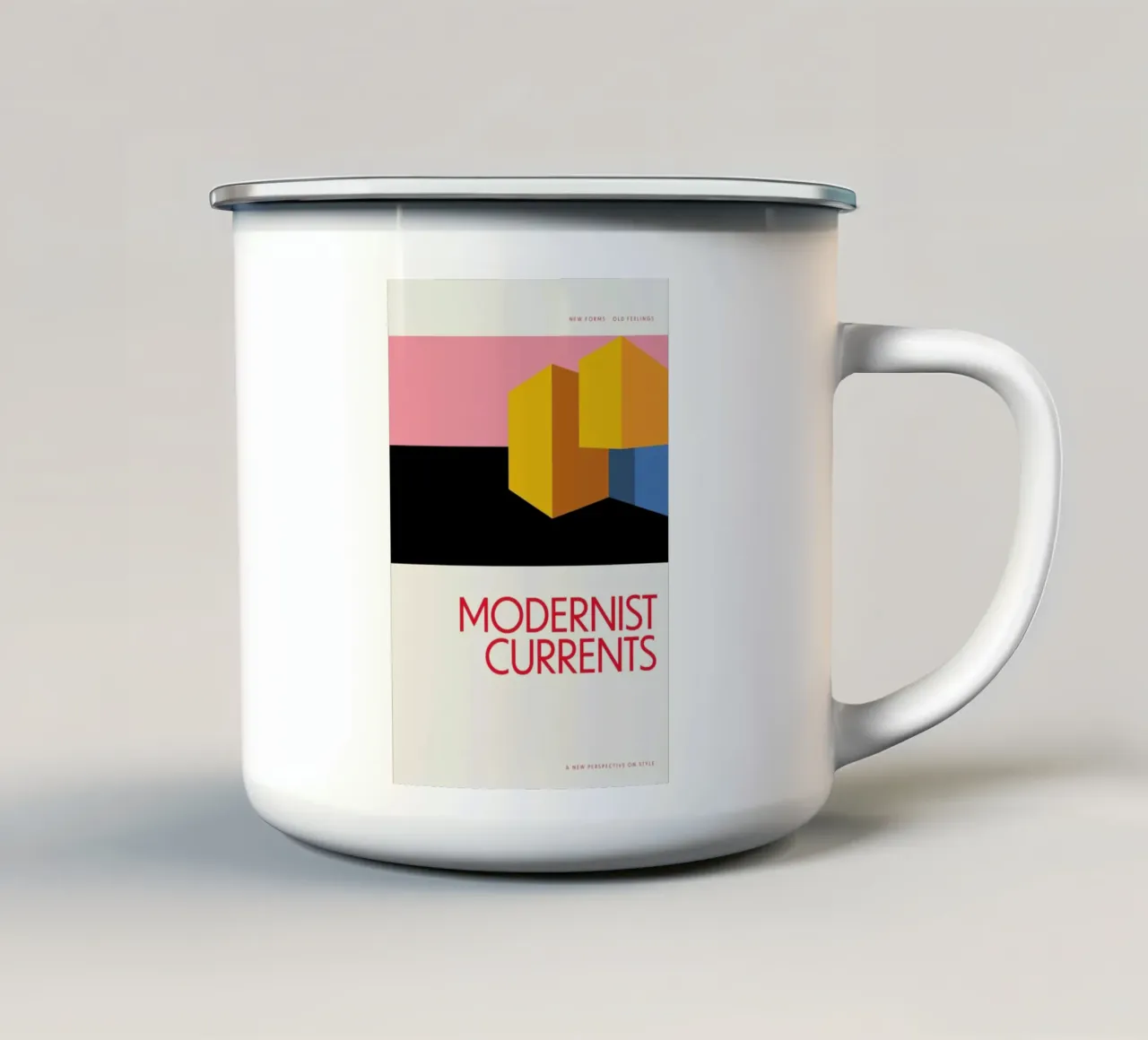 Modernist Currents 11 taza de esmalte de Studio One