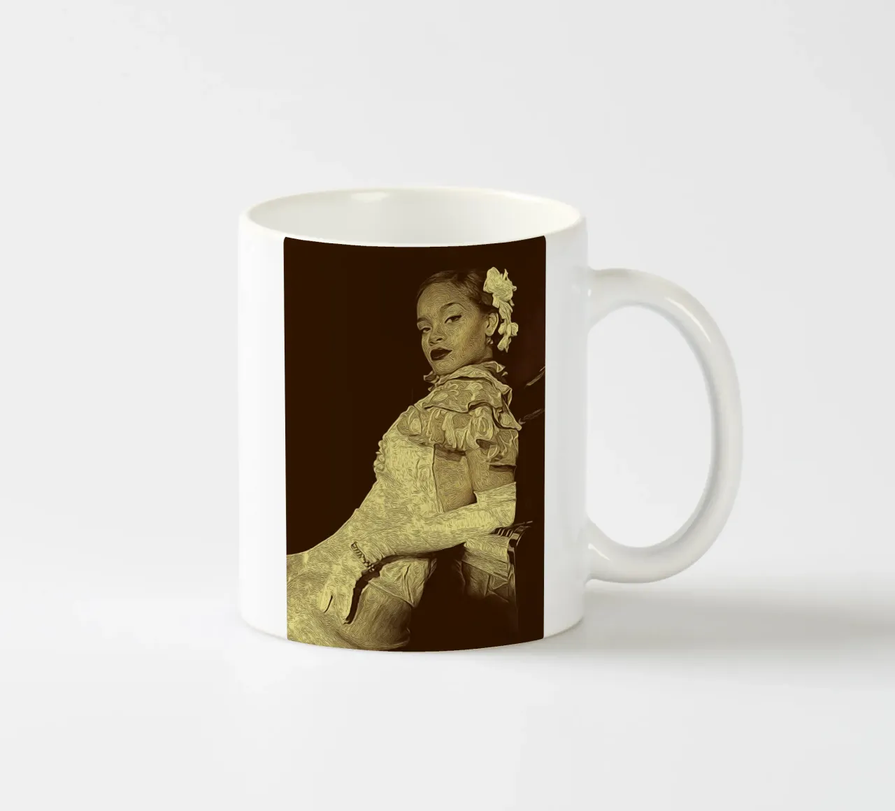 Eleganza floreale tazza in ceramica da singpentinksale