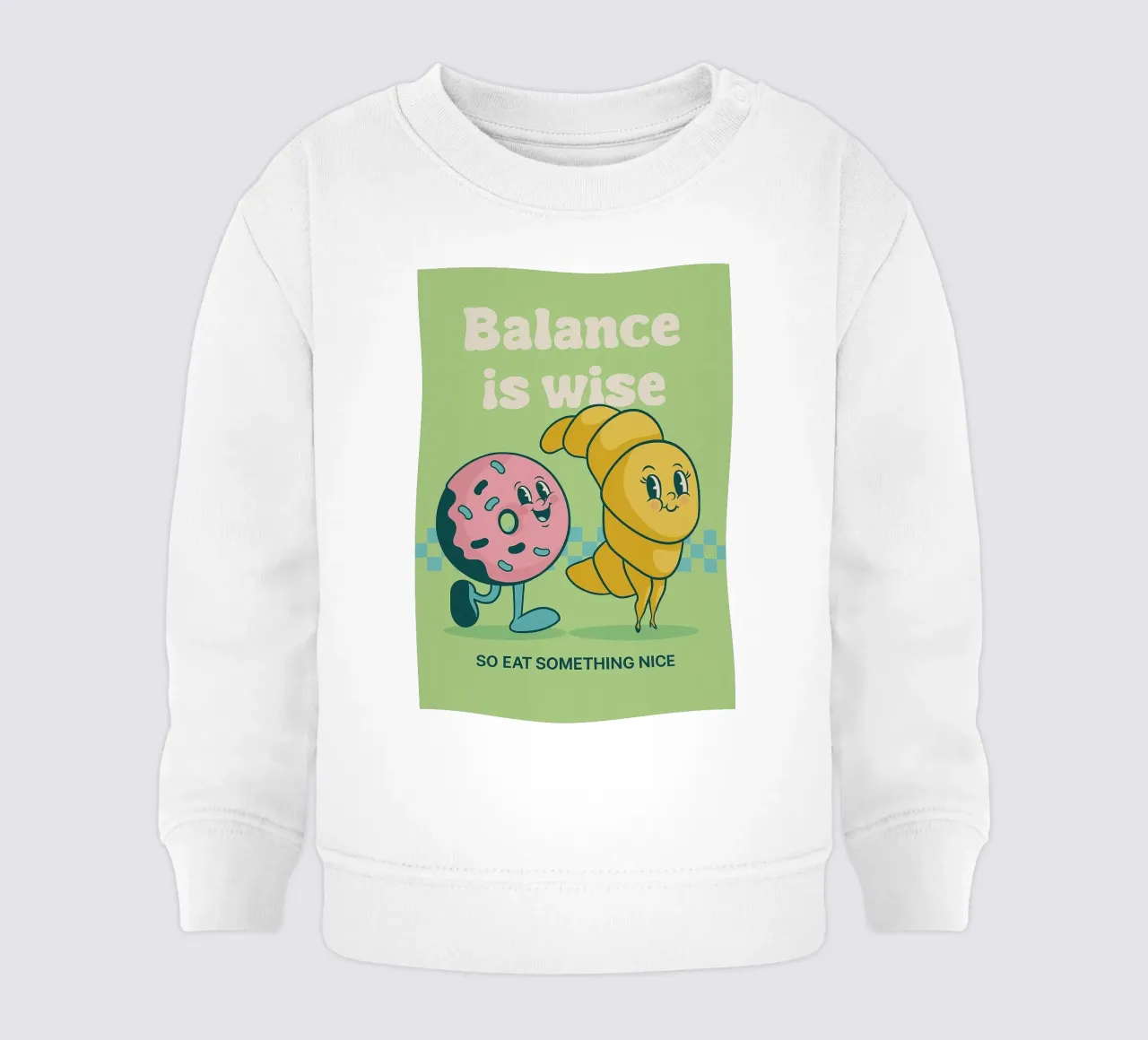 l'equilibrio del croissant è saggio felpa neonato da oneone