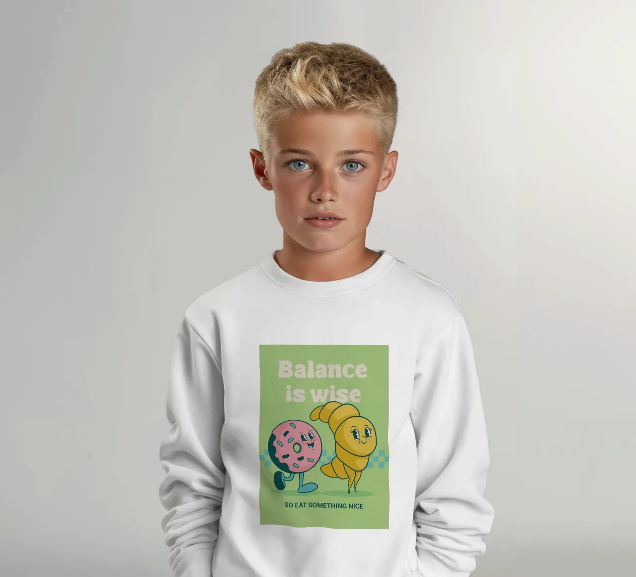 l'equilibrio del croissant è saggio felpa bambino da oneone