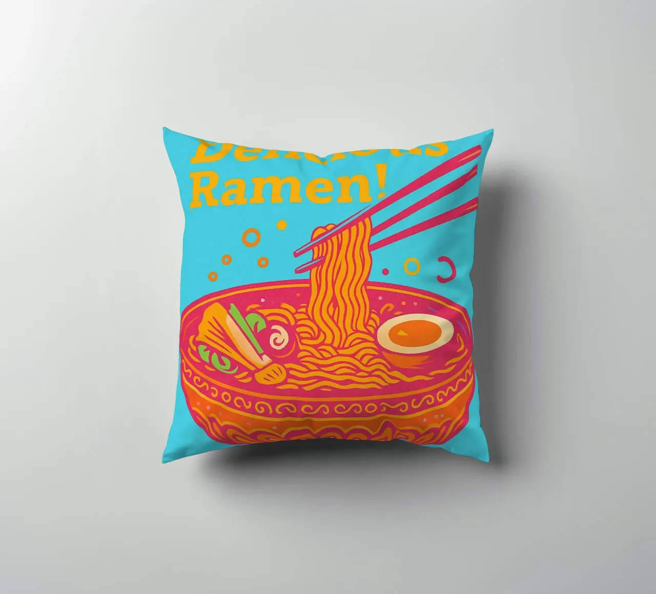 Delicious Ramen decorative cushion by oneone