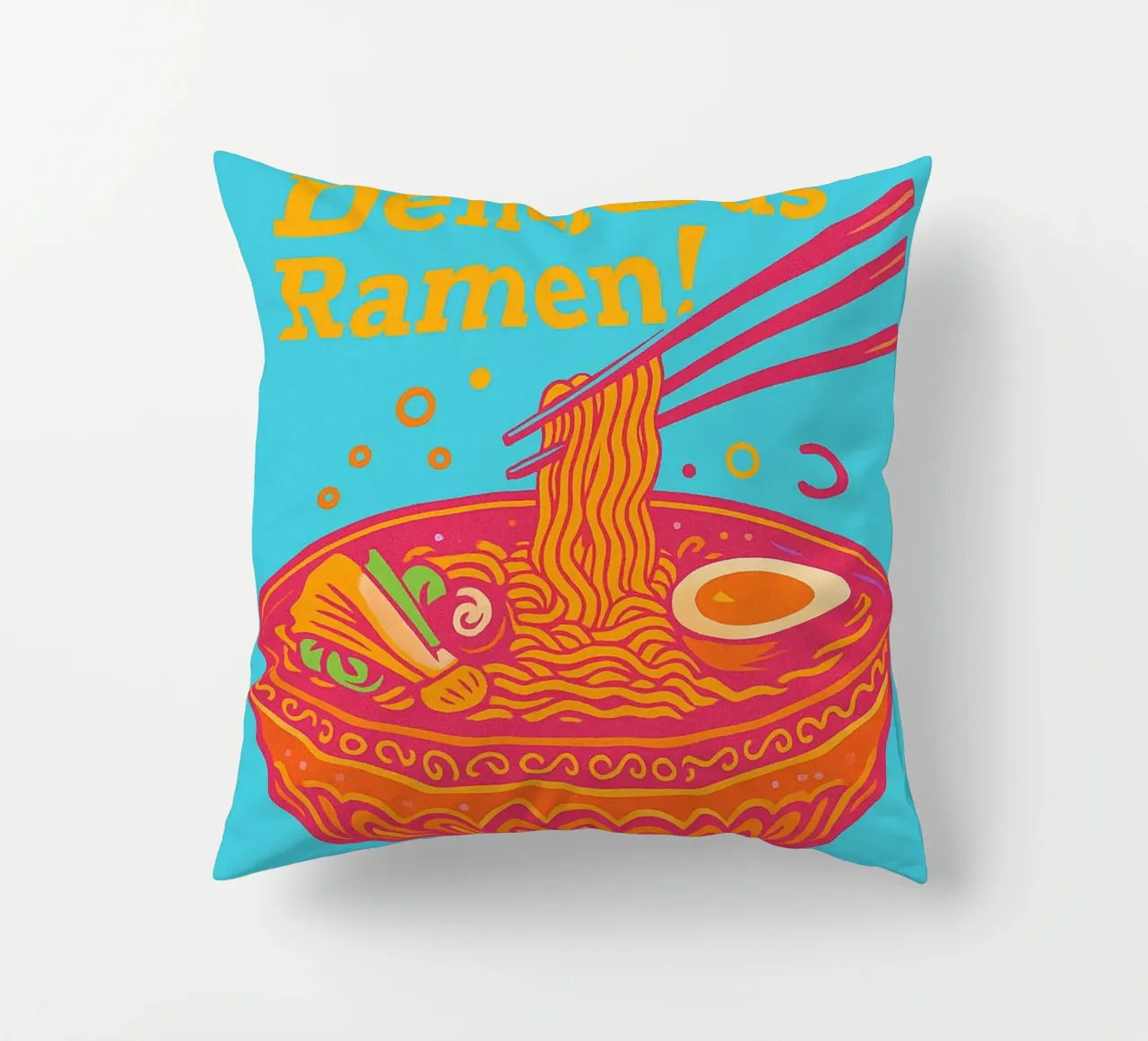 Delicious Ramen decorative cushion by oneone