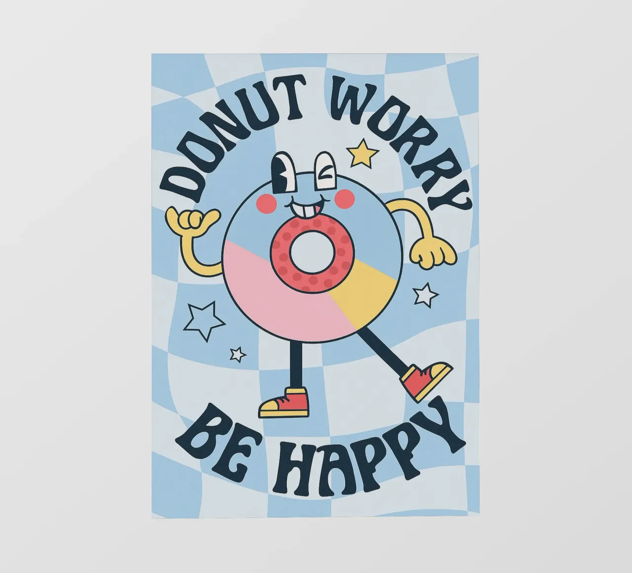 Ciambella Worry Be Happy Funny Cucina telo in pvc da oneone