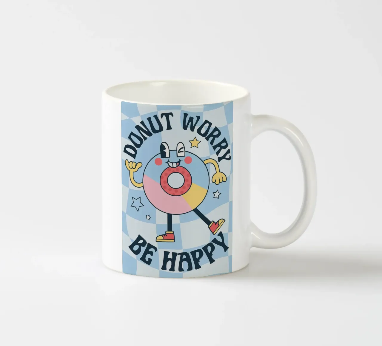 Ciambella Worry Be Happy Funny Cucina tazza in ceramica da oneone