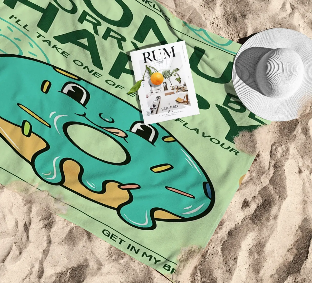 Non preoccupatevi di essere felici telo mare da oneone