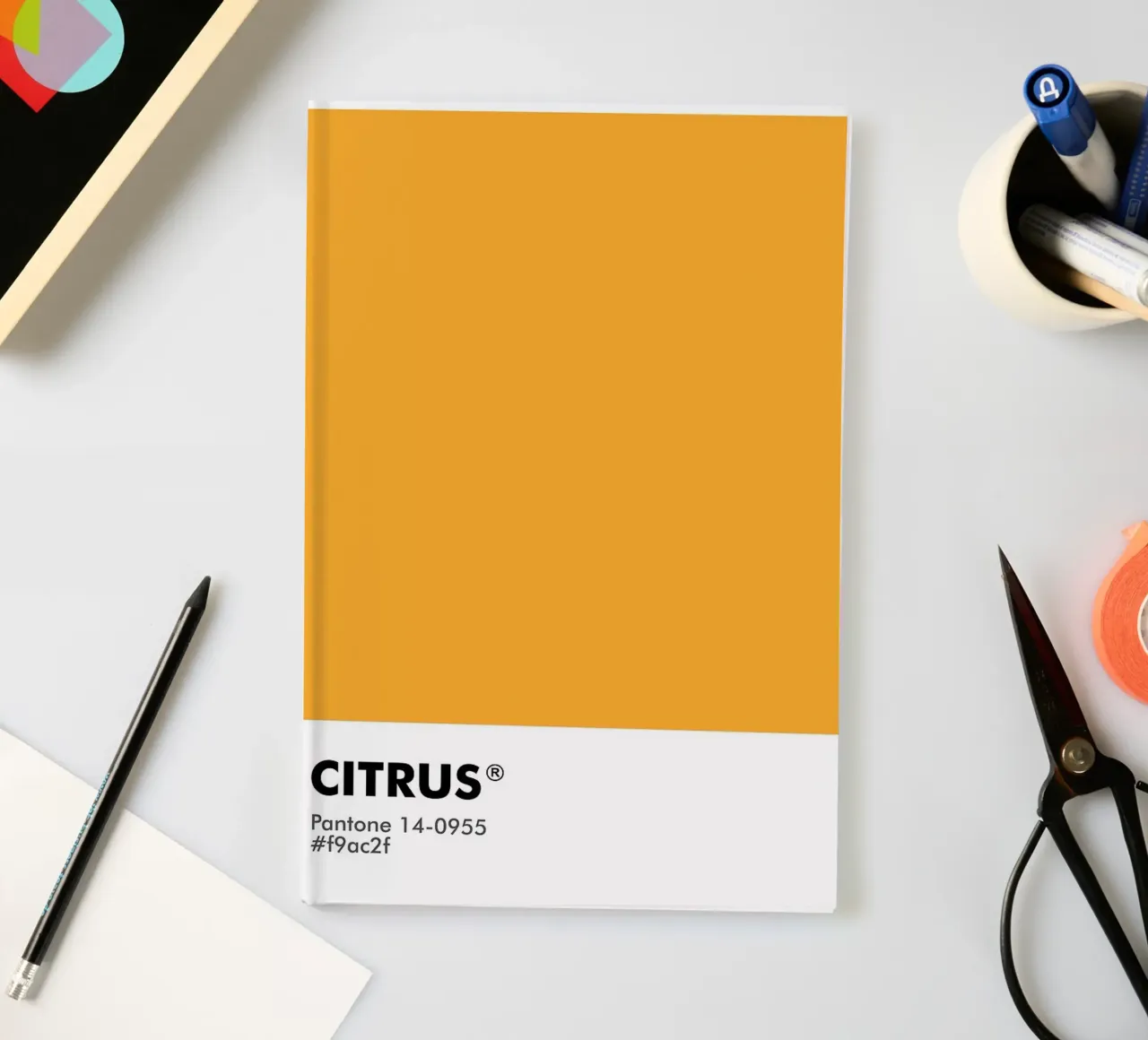 PANTONE CITRUS notebook by ColorShop