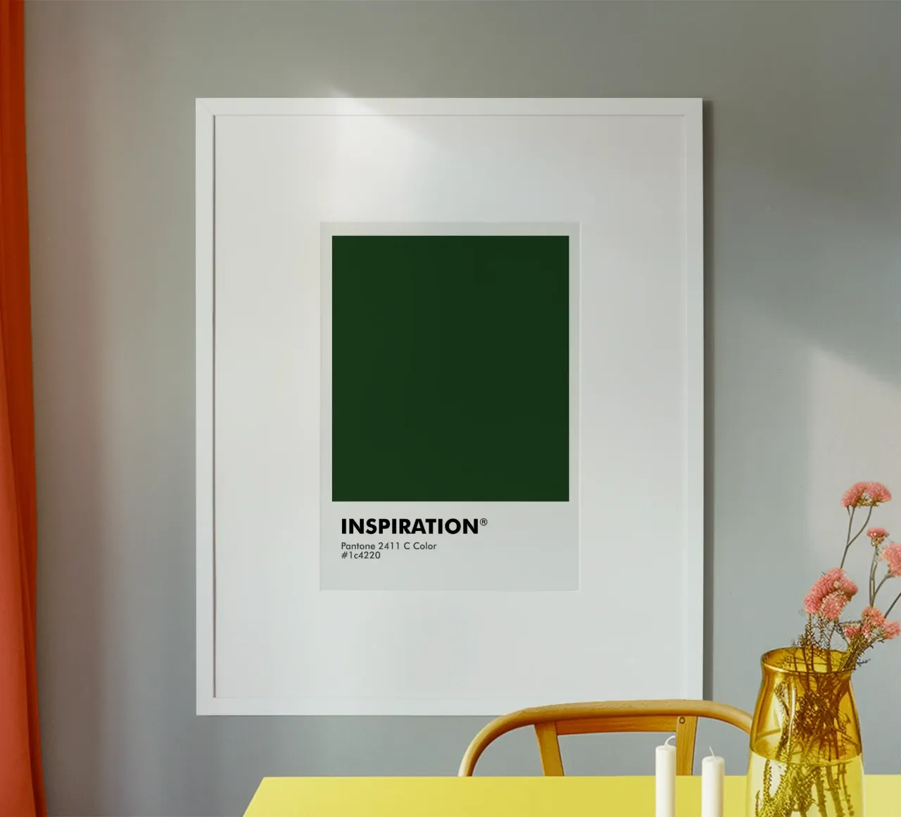ISPIRAZIONE PANTONE poster con telaio in legno da ColorShop