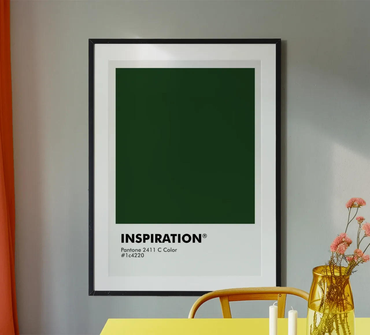 ISPIRAZIONE PANTONE poster con telaio in legno da ColorShop