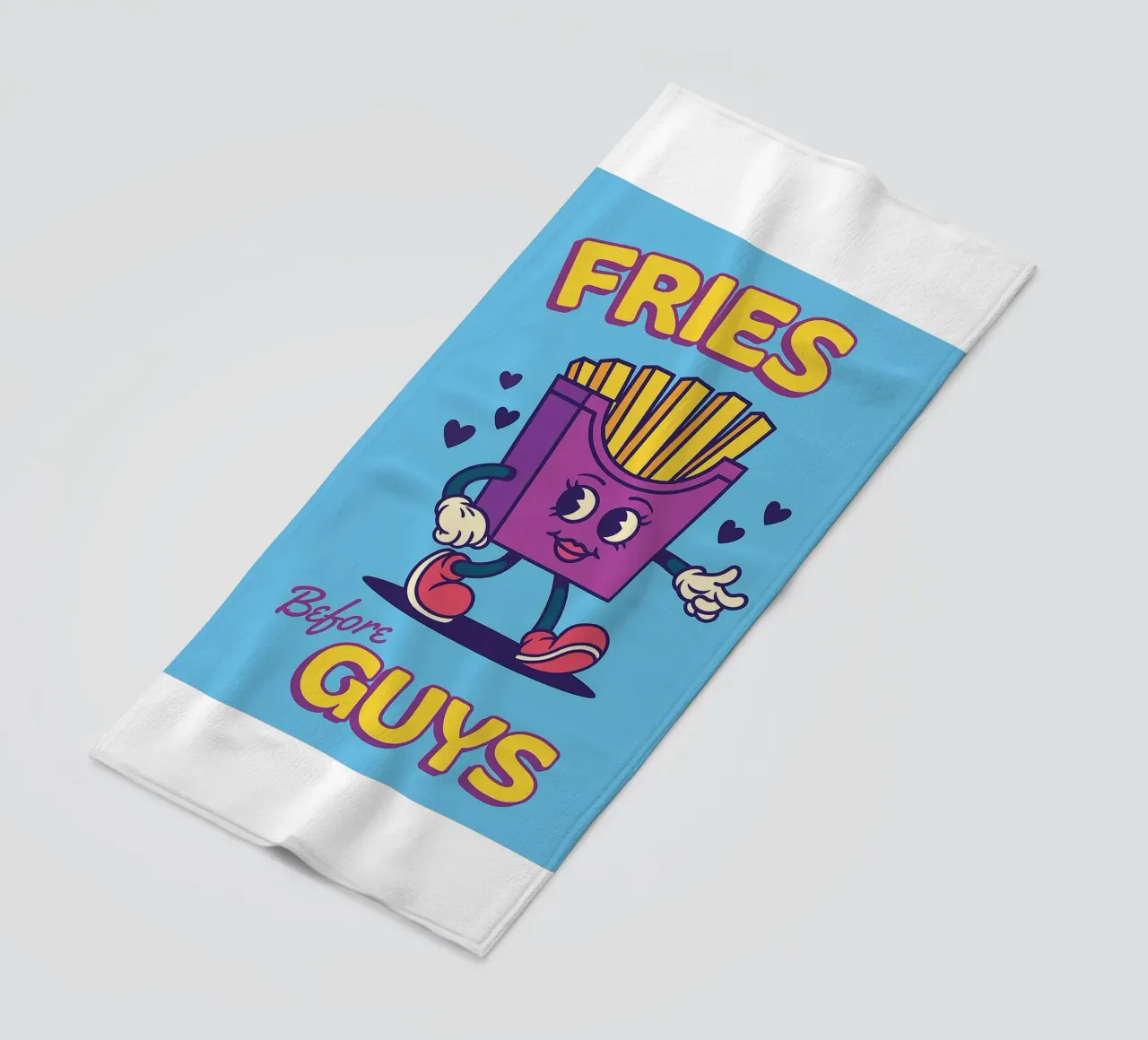 Fries before Guys beach towel by oneone