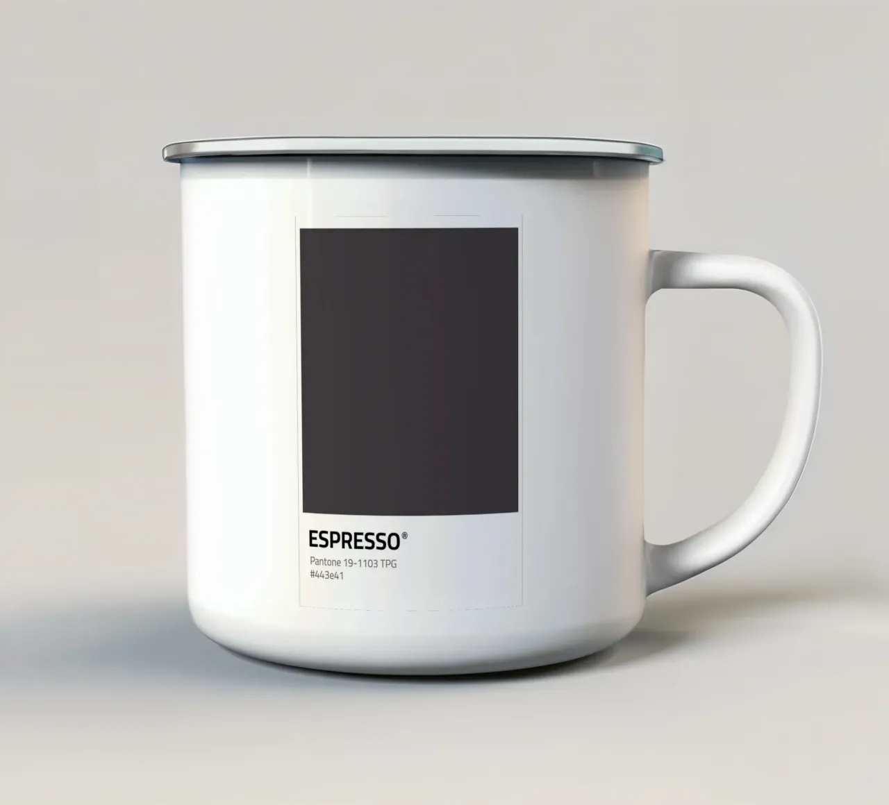 Pantone Espresso tazza in smalto da ColorShop