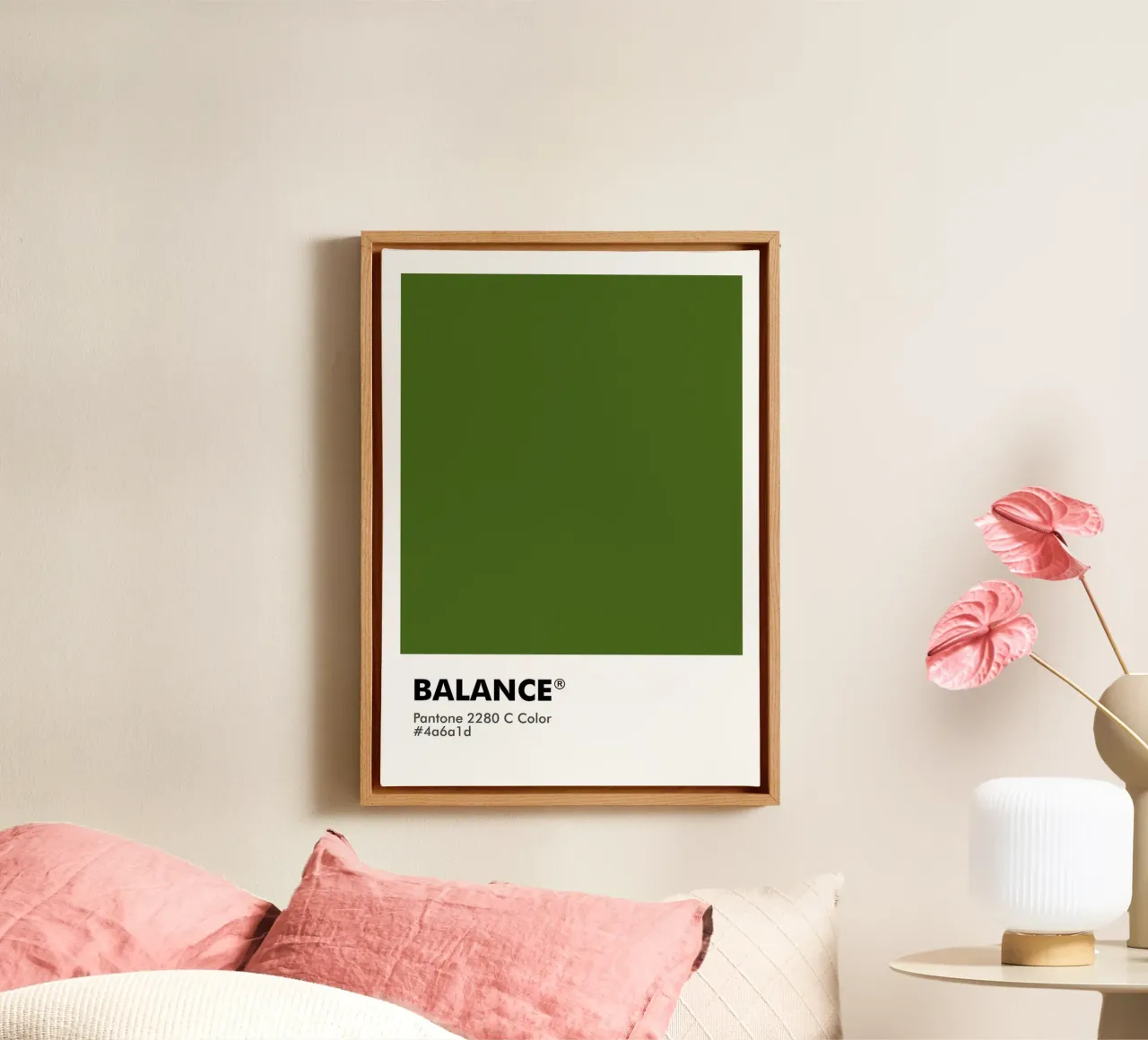 PANTONE BALANS canvas met Baklijst van ColorShop