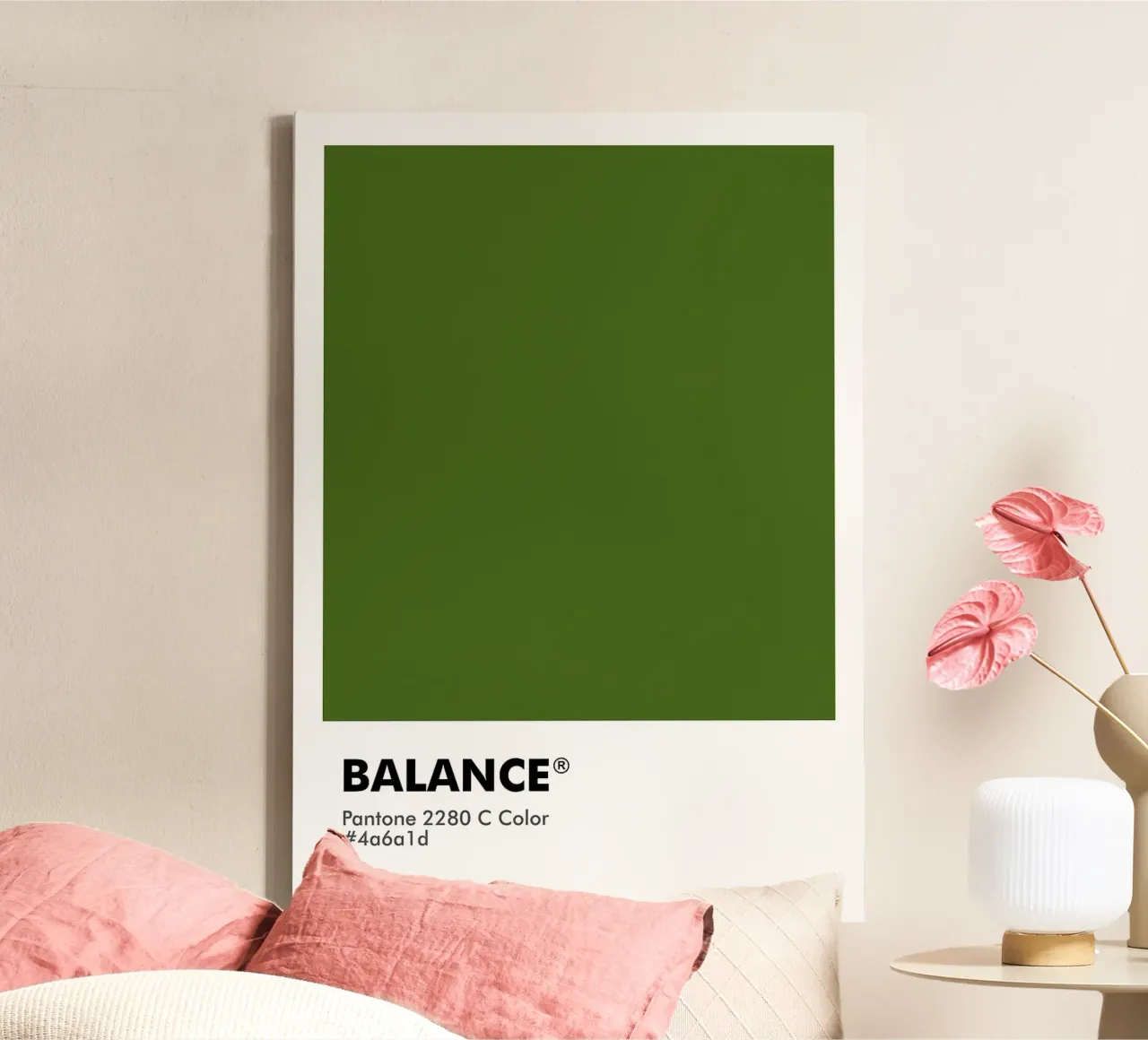 PANTONE BALANS canvas met Baklijst van ColorShop