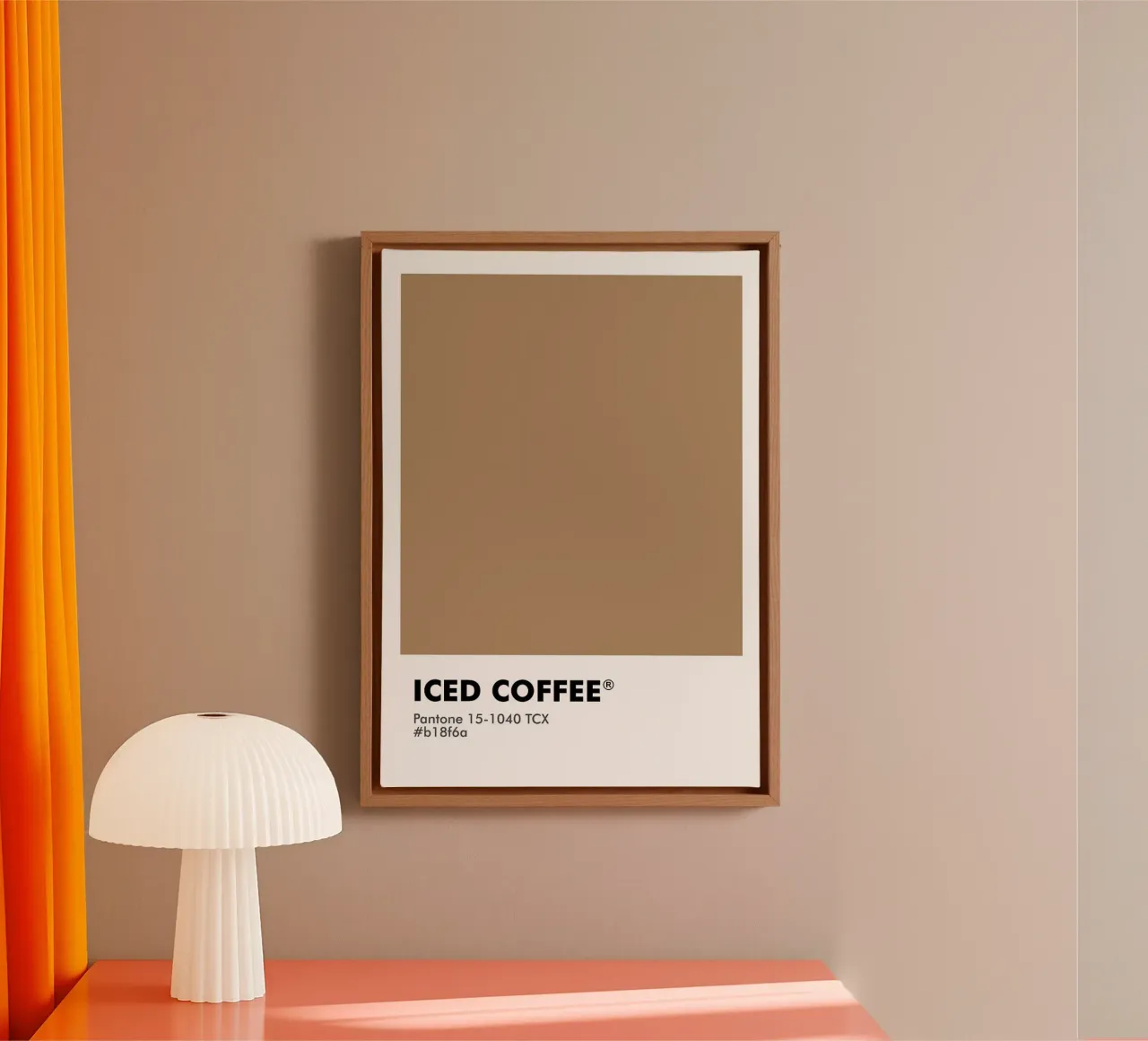 CAFFÈ FREDDO PANTONE tela con Cornice a cassetta da ColorShop