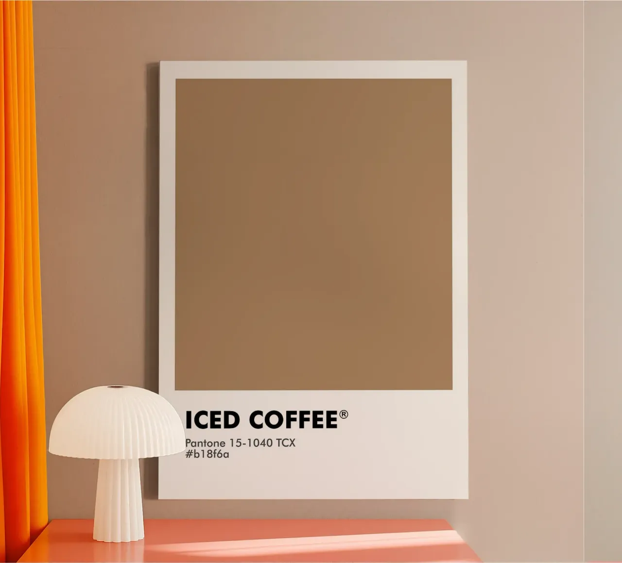 CAFFÈ FREDDO PANTONE tela con Cornice a cassetta da ColorShop
