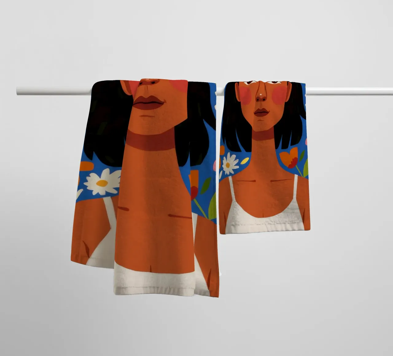 Floral Portrait Radiance towel by Sentinel Glow