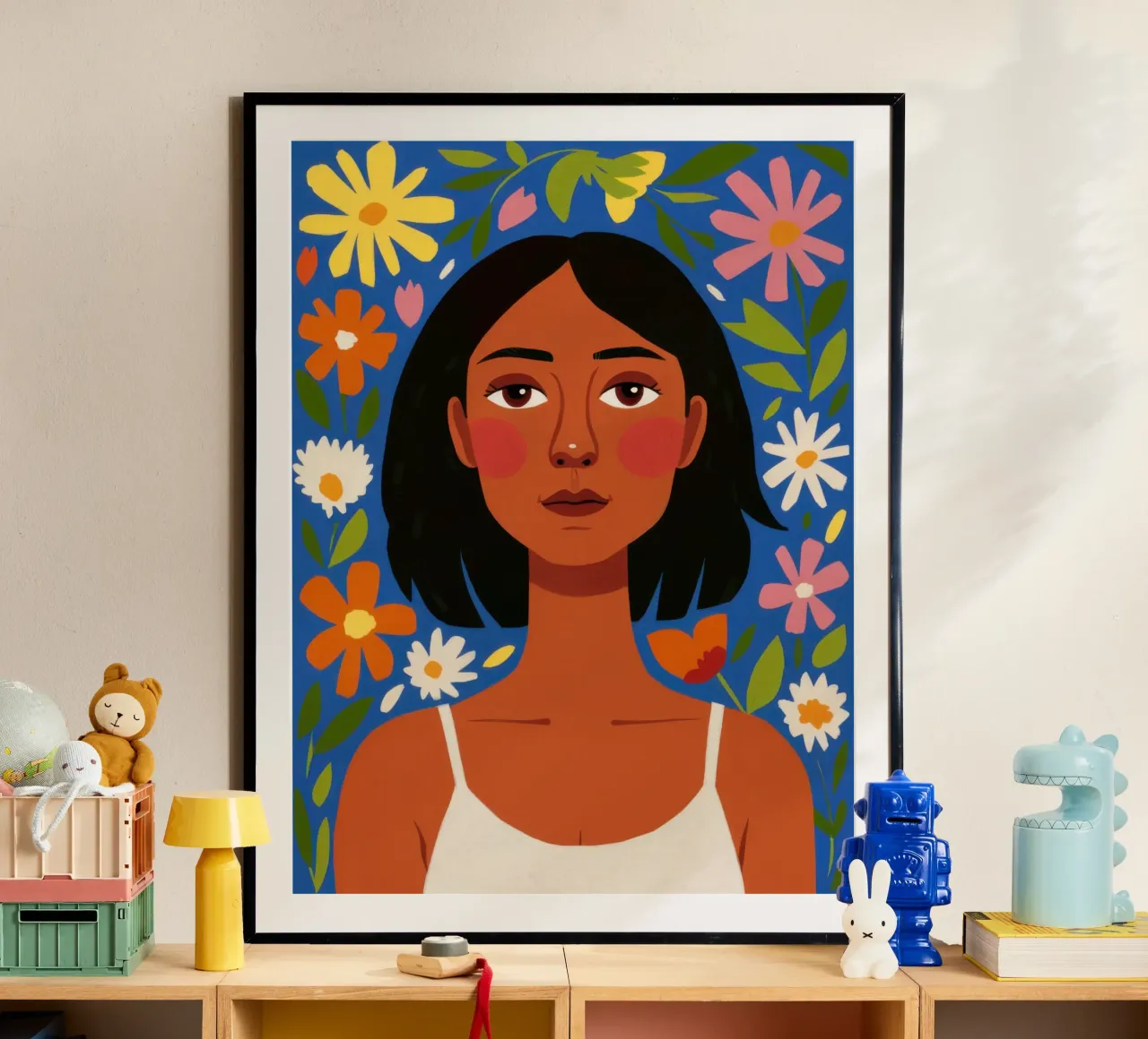Ritratto floreale Radiosità poster con telaio in plastica da Sentinel Glow