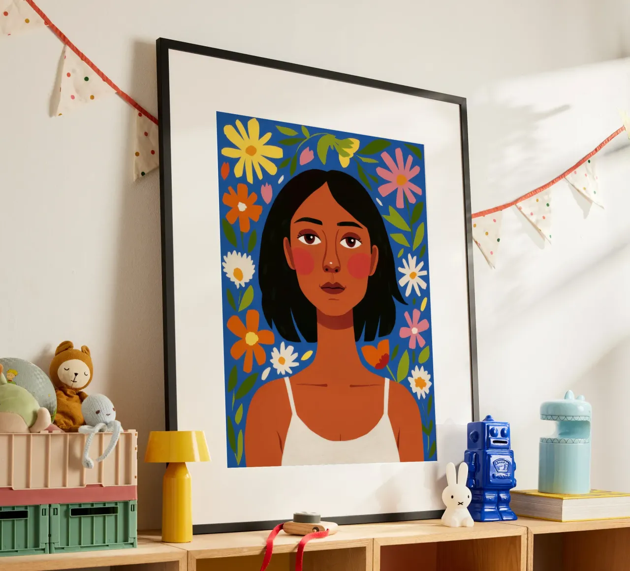 Ritratto floreale Radiosità poster con telaio in plastica da Sentinel Glow